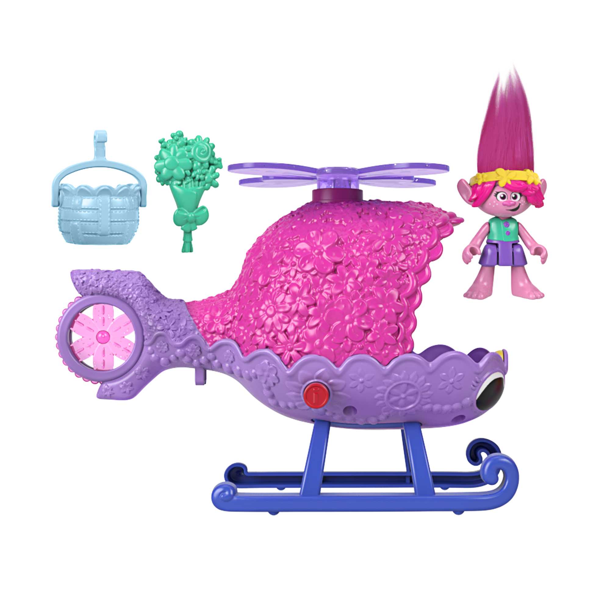 Imaginext Dreamworks Trolls L'Hélico de Poppy. Fig.. Véh.. 4 Élém. - Image 5