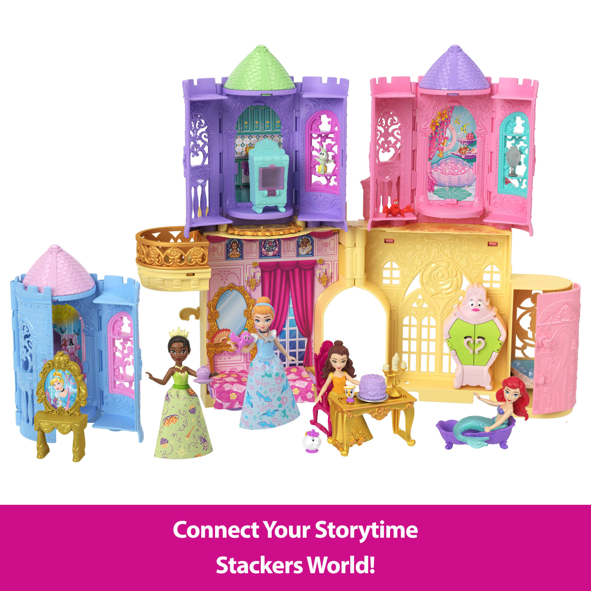 Disney Princess Tower Surprise Small Dolls & Stacking Playsets With 5 Surprises - Image 3