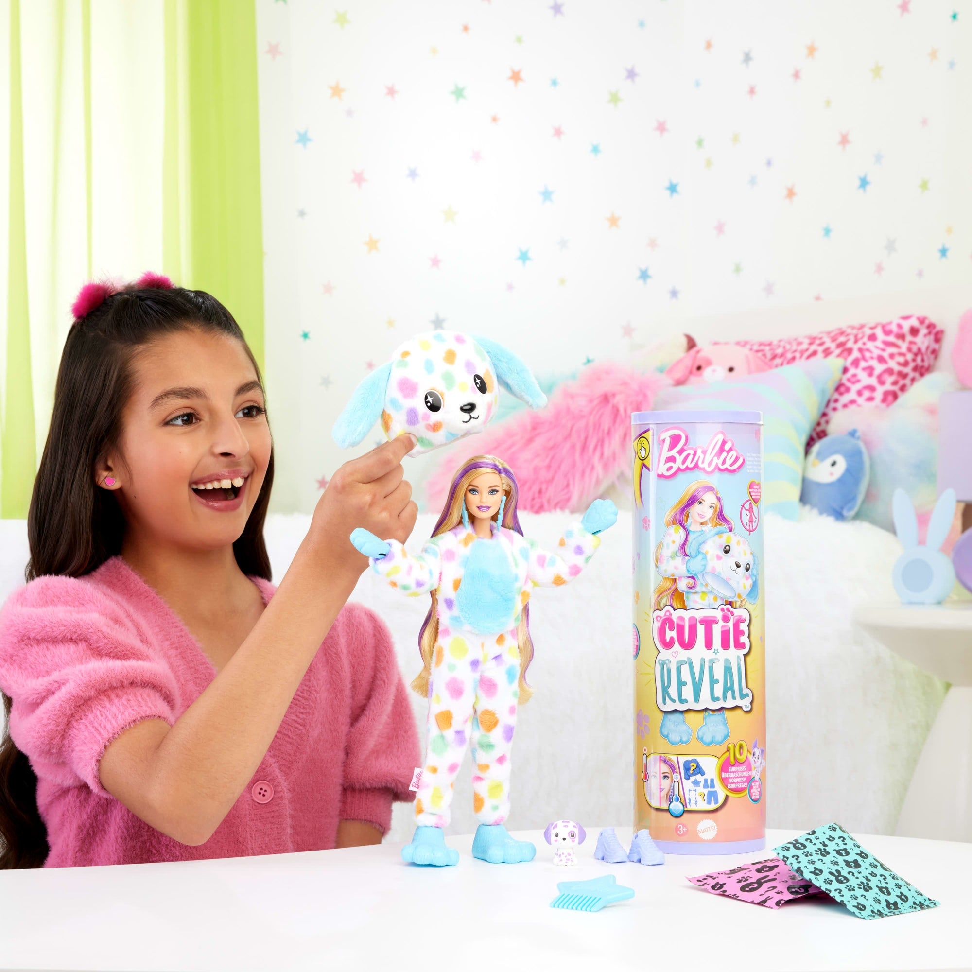 Barbie Cutie Reveal Doll. Dalmatian Costume & Accessories. Color Dream Series With 10 Surprises - Image 2