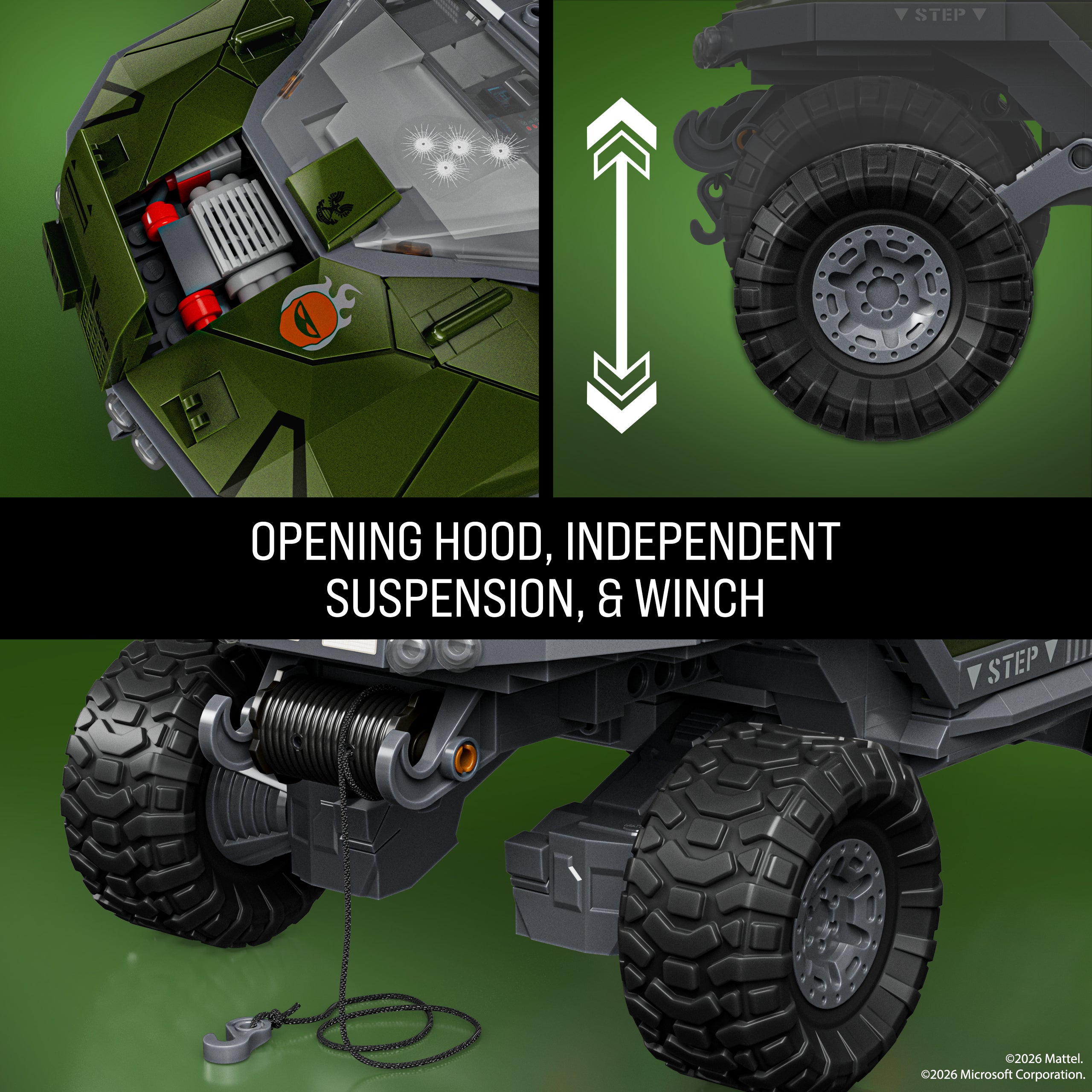 Mattel Brick Shop Hot Wheels Halo UNSC M12 Warthog Building Toy Kit (935 Pieces). For Collectors - Image 6