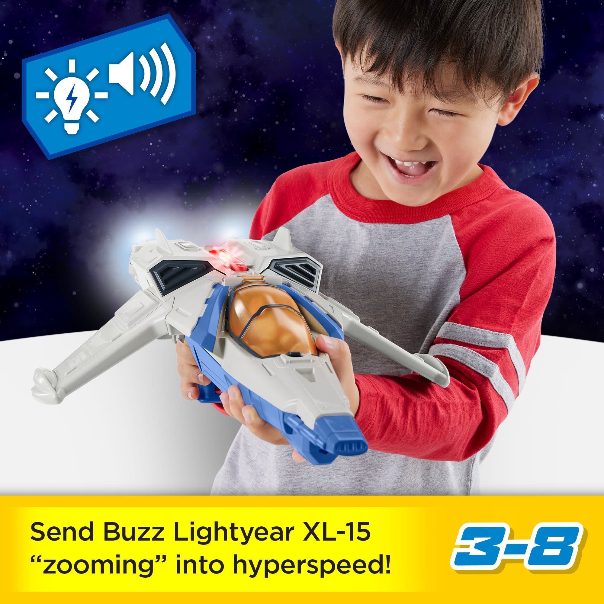 Imaginext Disney And Pixar Lightyear XL-15 Spaceship With Lights & Sounds. Buzz Lightyear Toy - Image 2