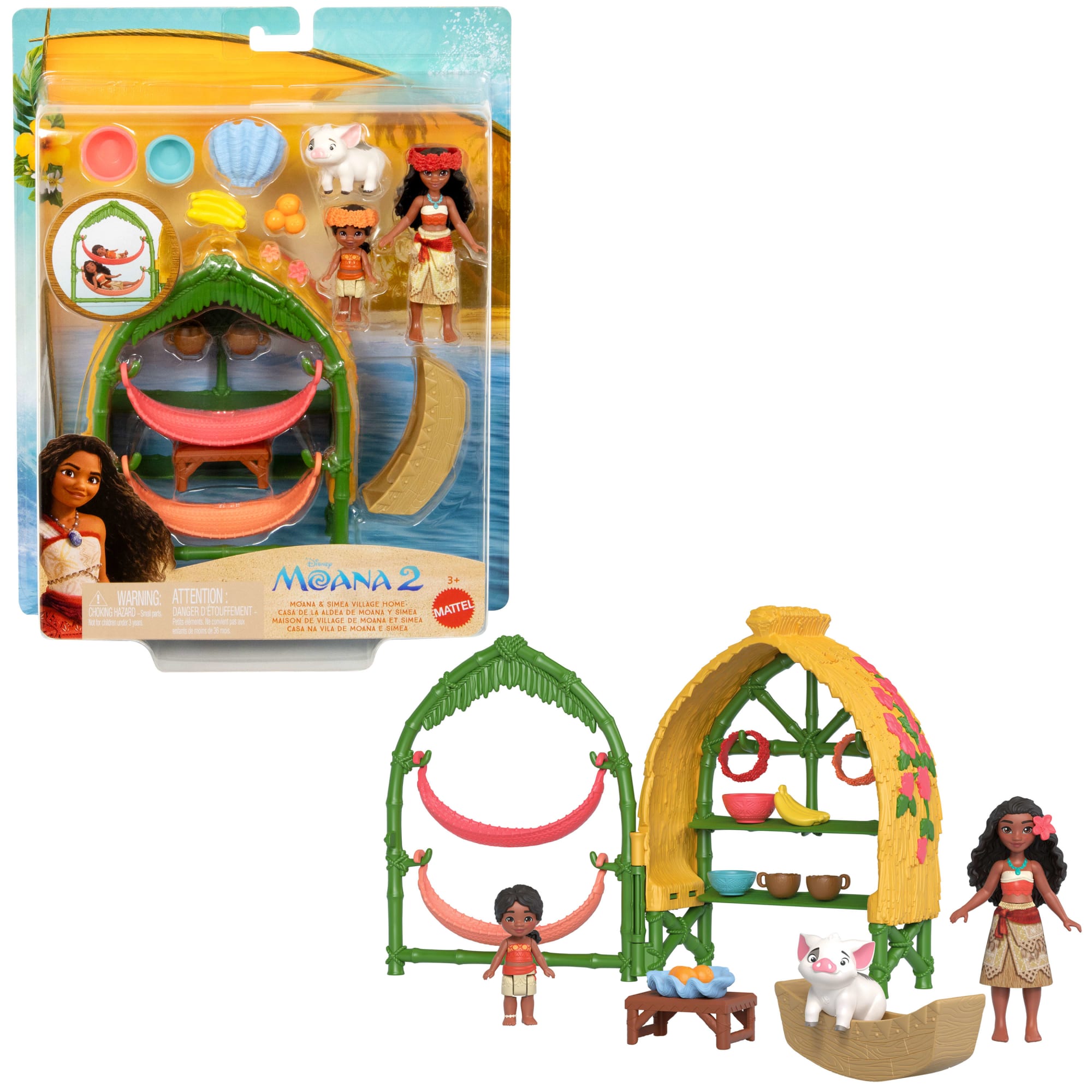 Moana 2 Set de Juego Hogar de Moana y Simea con Pua y Accesorios