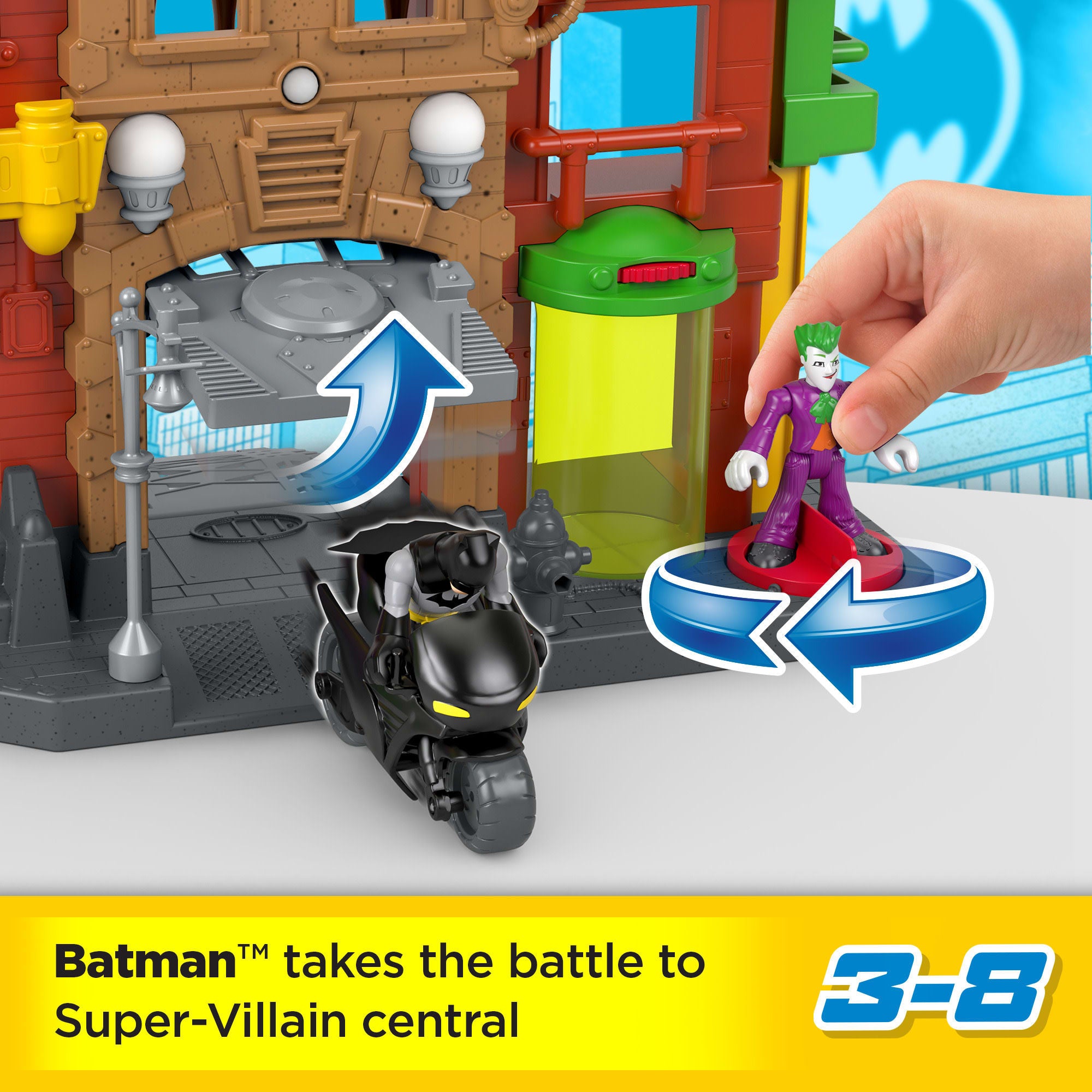 Imaginext DC Super Friends Crime Alley Playset With Batman & 4 Villain Figures - Image 2