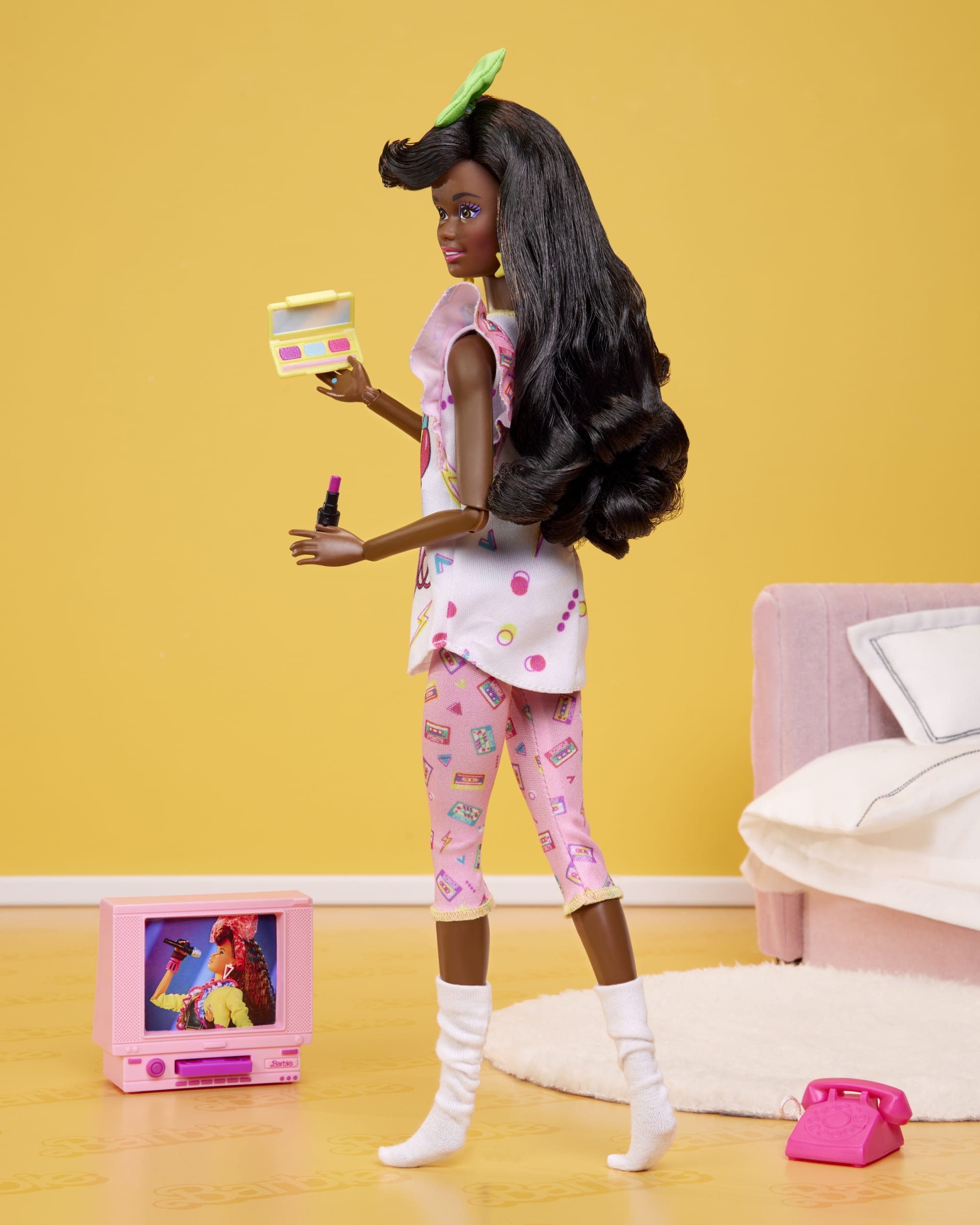 Barbie Doll. Curly Black Hair. 80s Slumber Party. Barbie Rewind - Image 5