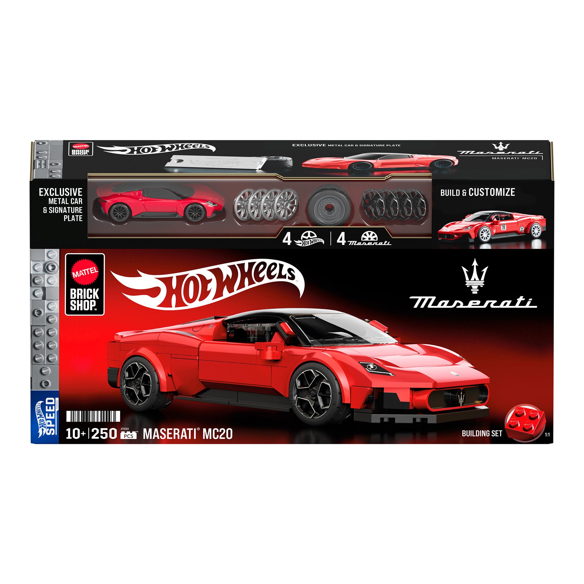 Mattel Brick Shop Hot Wheels Maserati MC20 Building Set - Image 7