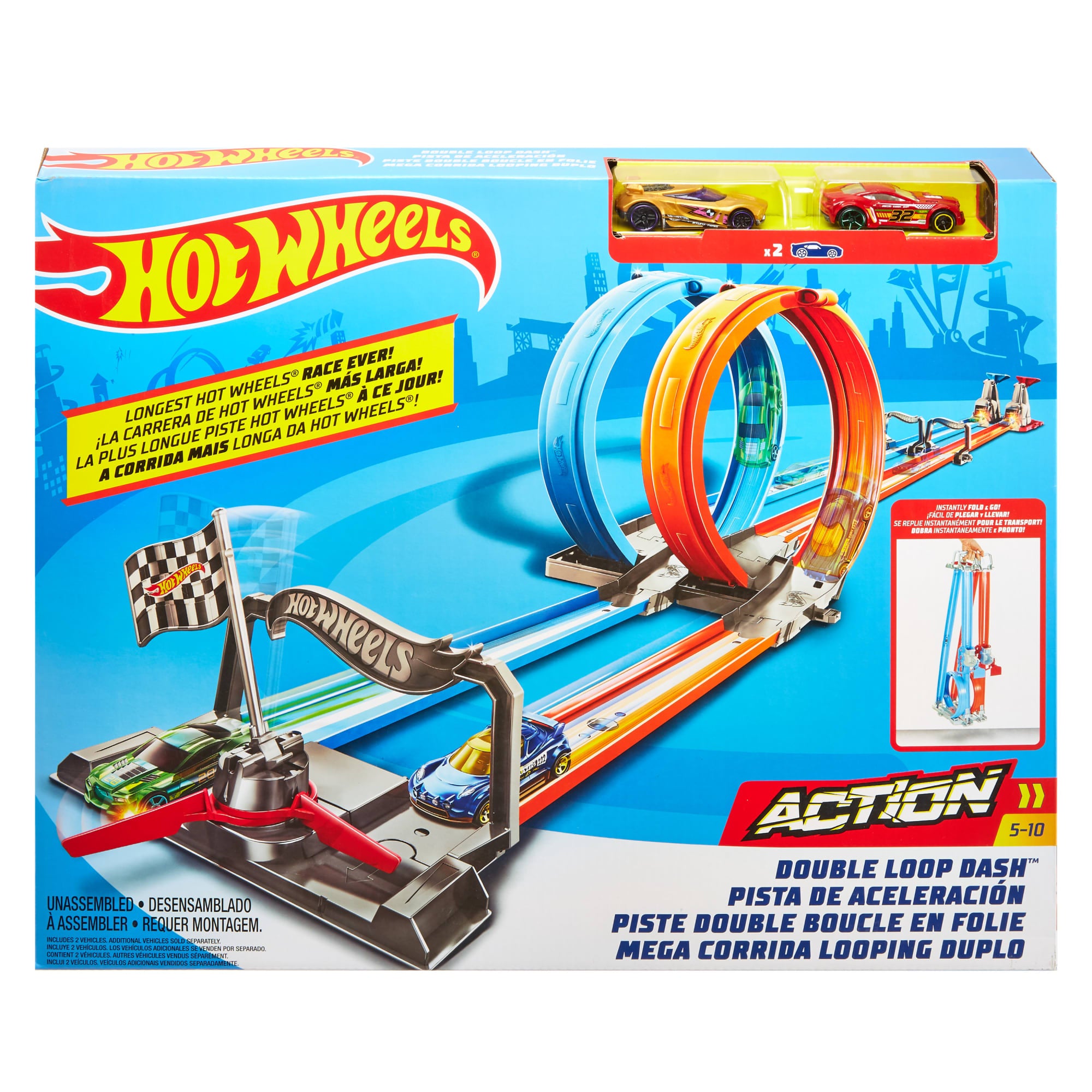 Hot Wheels Double Loop Dash. Track Set - Image 6