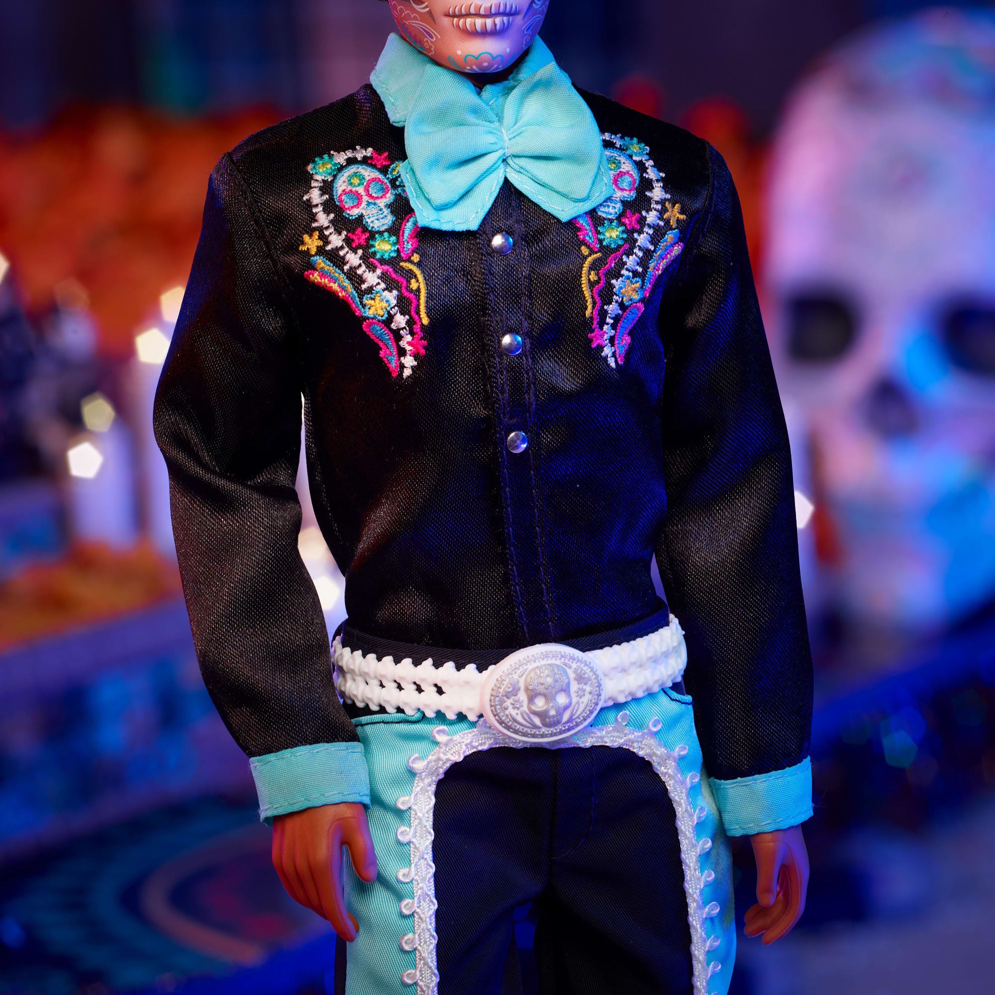 Barbie Signature Día De Muertos 2024 Collectible Ken Doll in Black Suit With Hat - Image 4