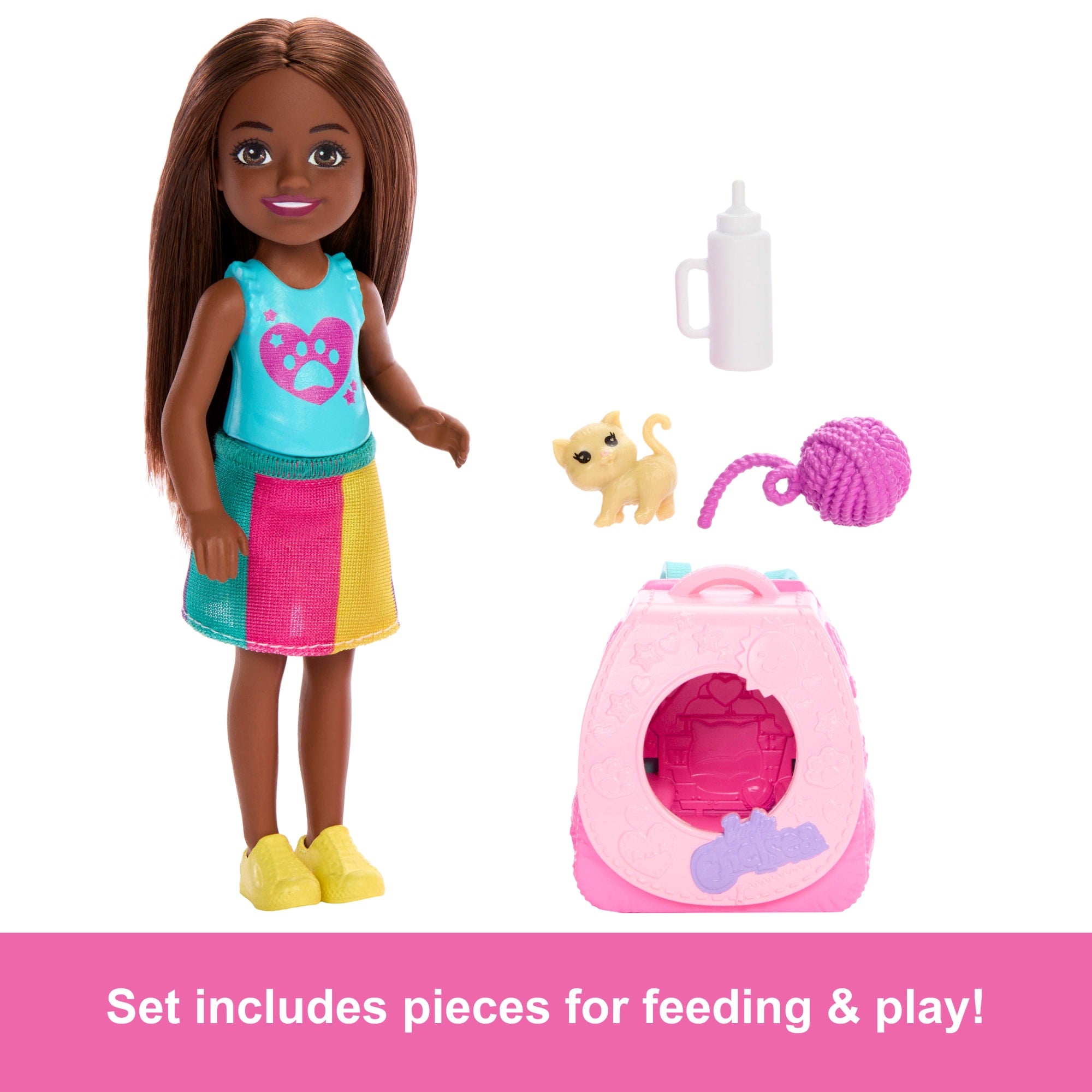Barbie Family & Friends Chelsea Playtime Kitty Backpack Doll And Accessories. Backpack With Kitten Play Piece - Image 4