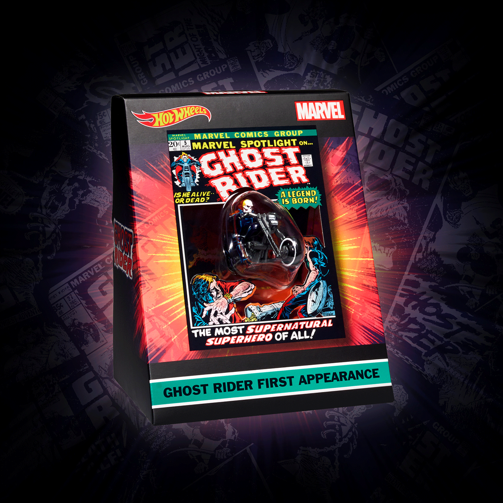 Hot Wheels MARVEL Ghost Rider Motorcycle & Figure Collectible - Image 10