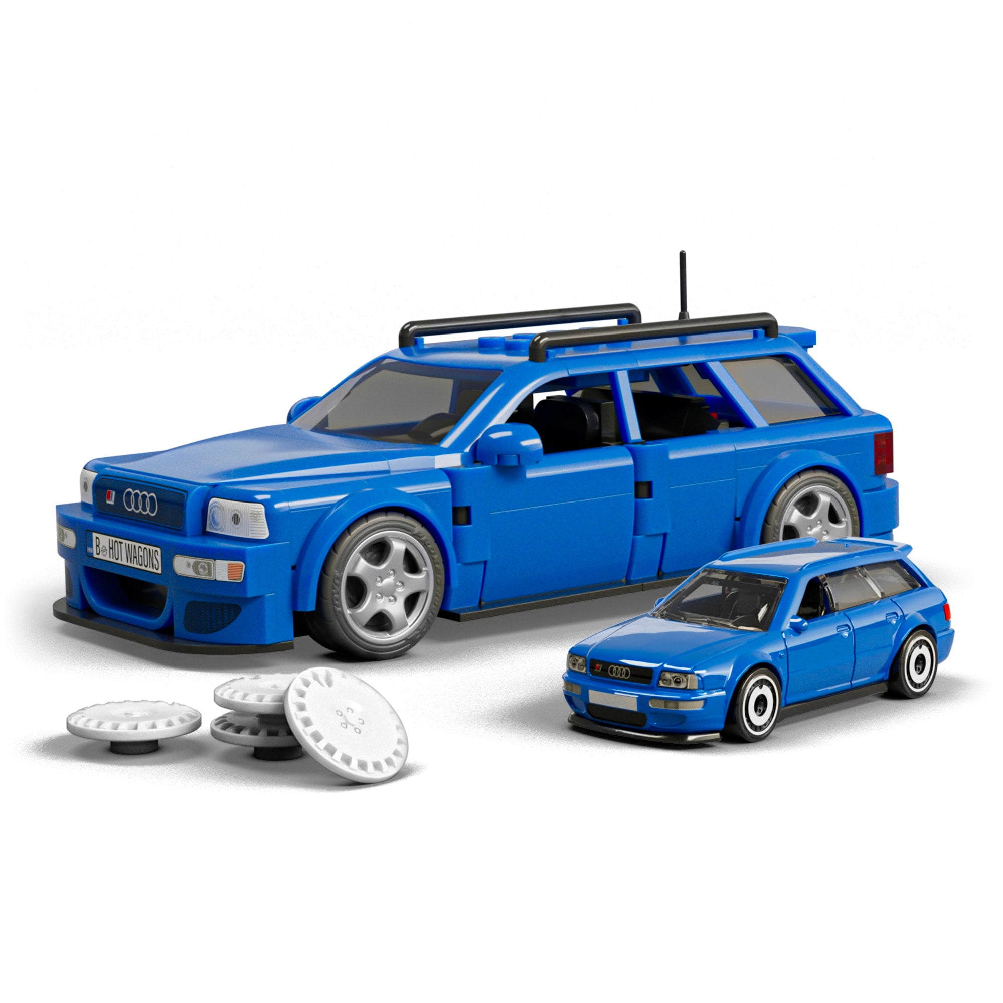 Mattel Brick Shop Hot Wheels Audi Avant RS2 Building Set - Image 2