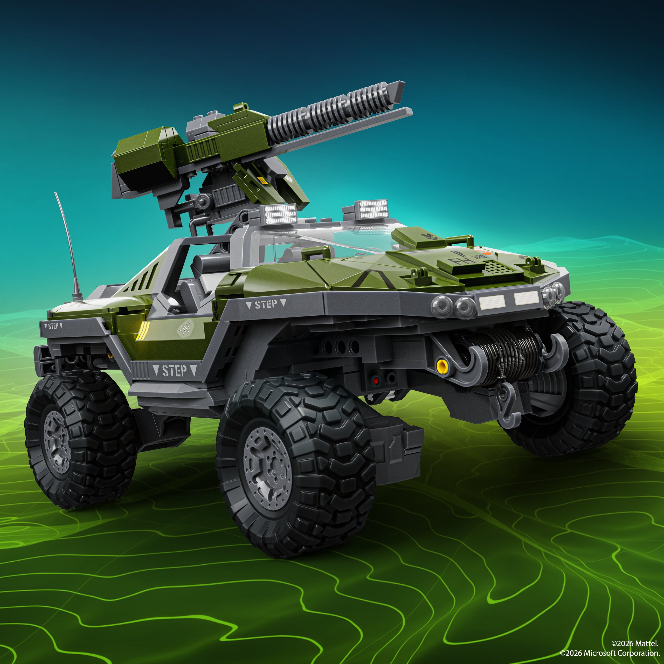 Mattel Brick Shop Hot Wheels Halo UNSC M12 Warthog Building Set - Image 4