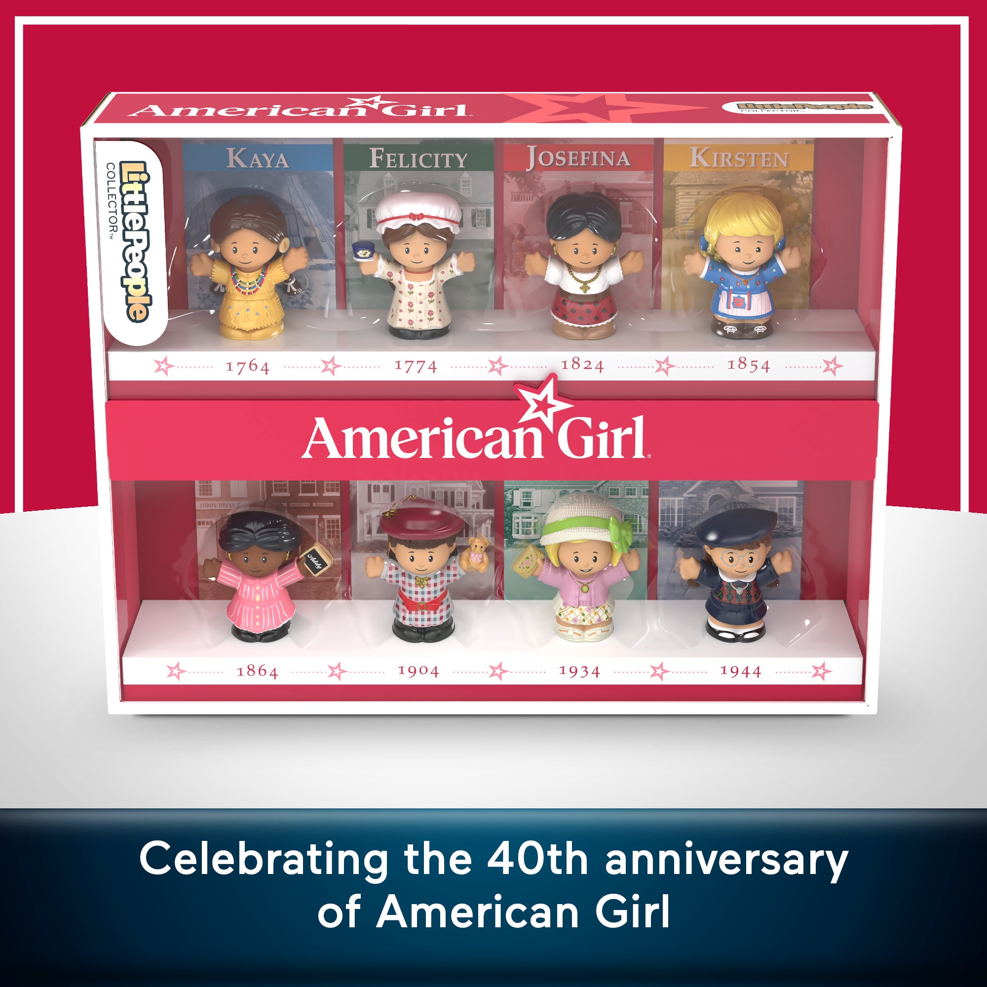 Little People Collector American Girl 40th Anniversary Special Edition Set For Fans. 8 Figures - Image 3