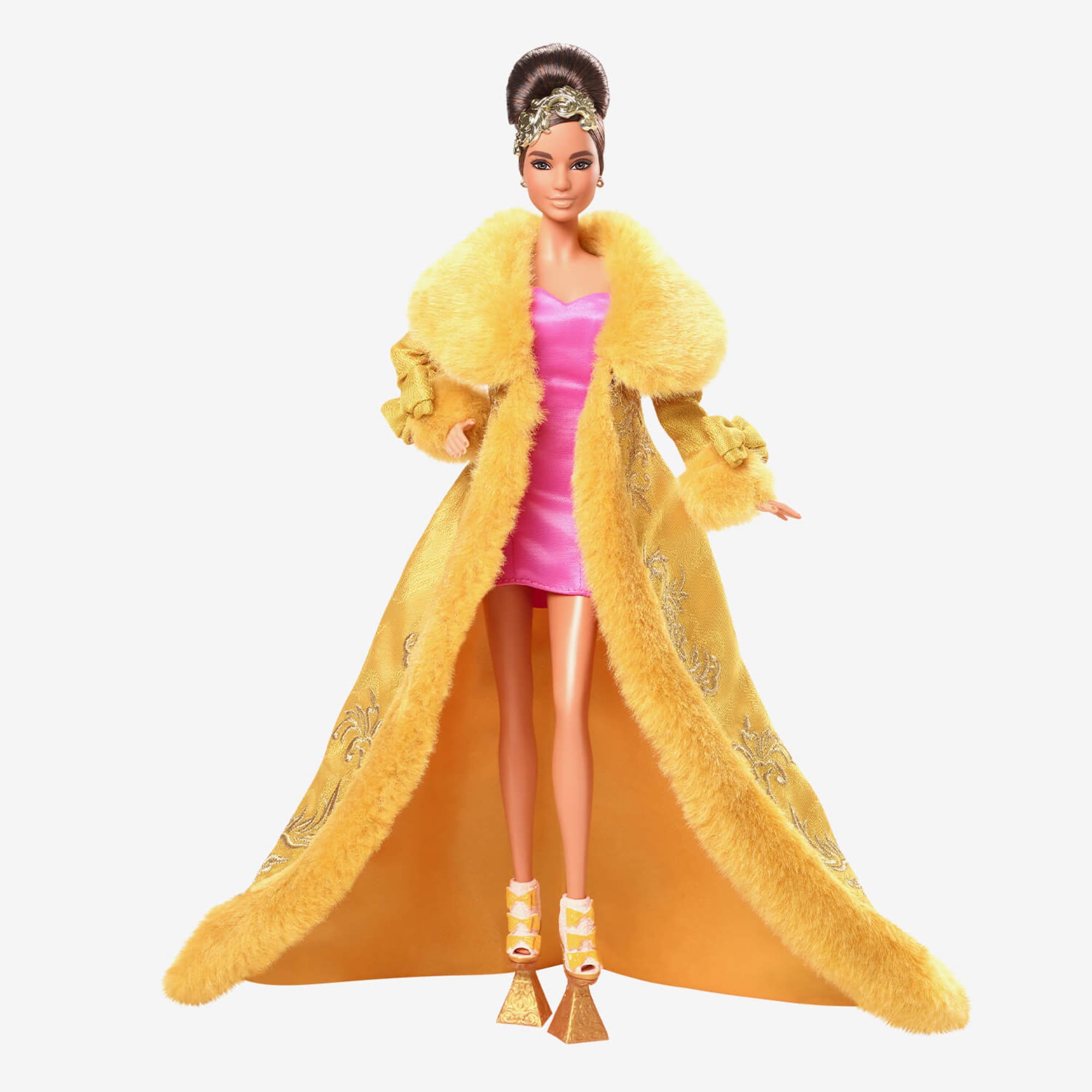 Guo Pei Barbie Doll Wearing Golden-Yellow Gown - Image 3