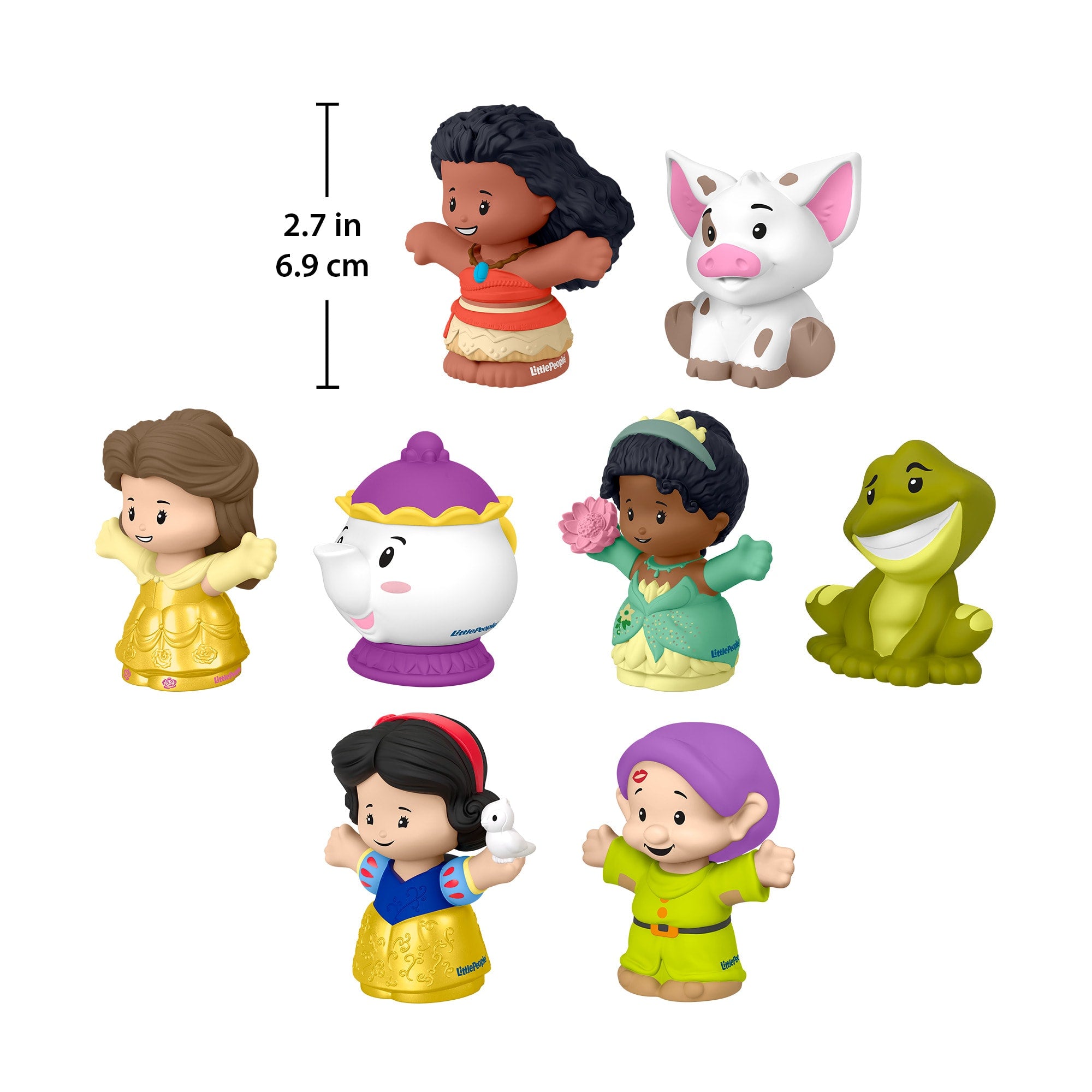 Fisher-Price Little People Disney Princess Story Duos Figure Pack. Toddler Toys. 8 Pieces - Image 3