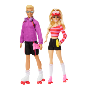 Barbie Fashionistas 2 Doll & 6 Accessories Set. Roller-Skating Theme. 65th Anniversary