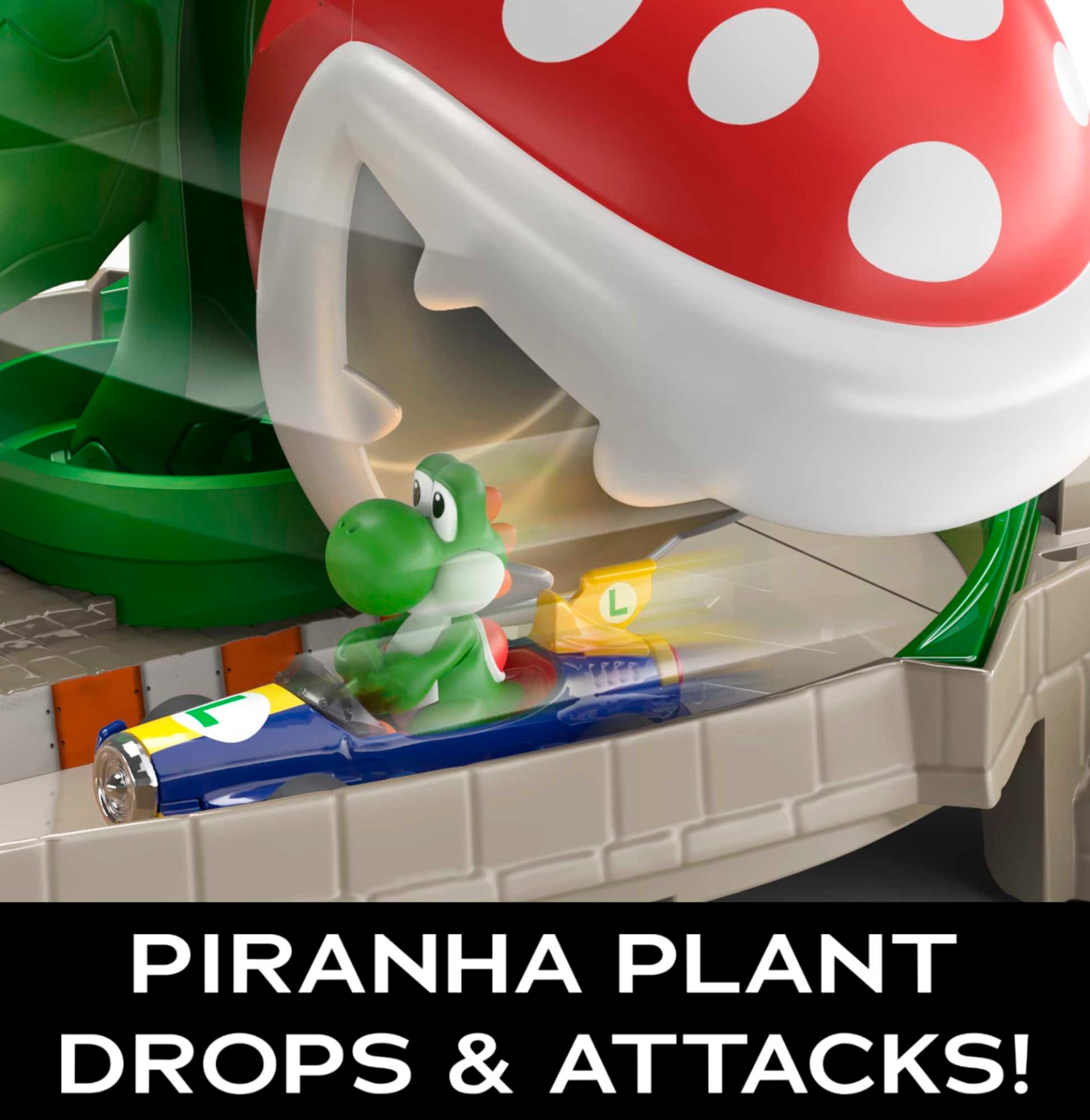 Hot Wheels Mario Kart Piranha Plant Track Playset With 1 Toy Car - Image 3