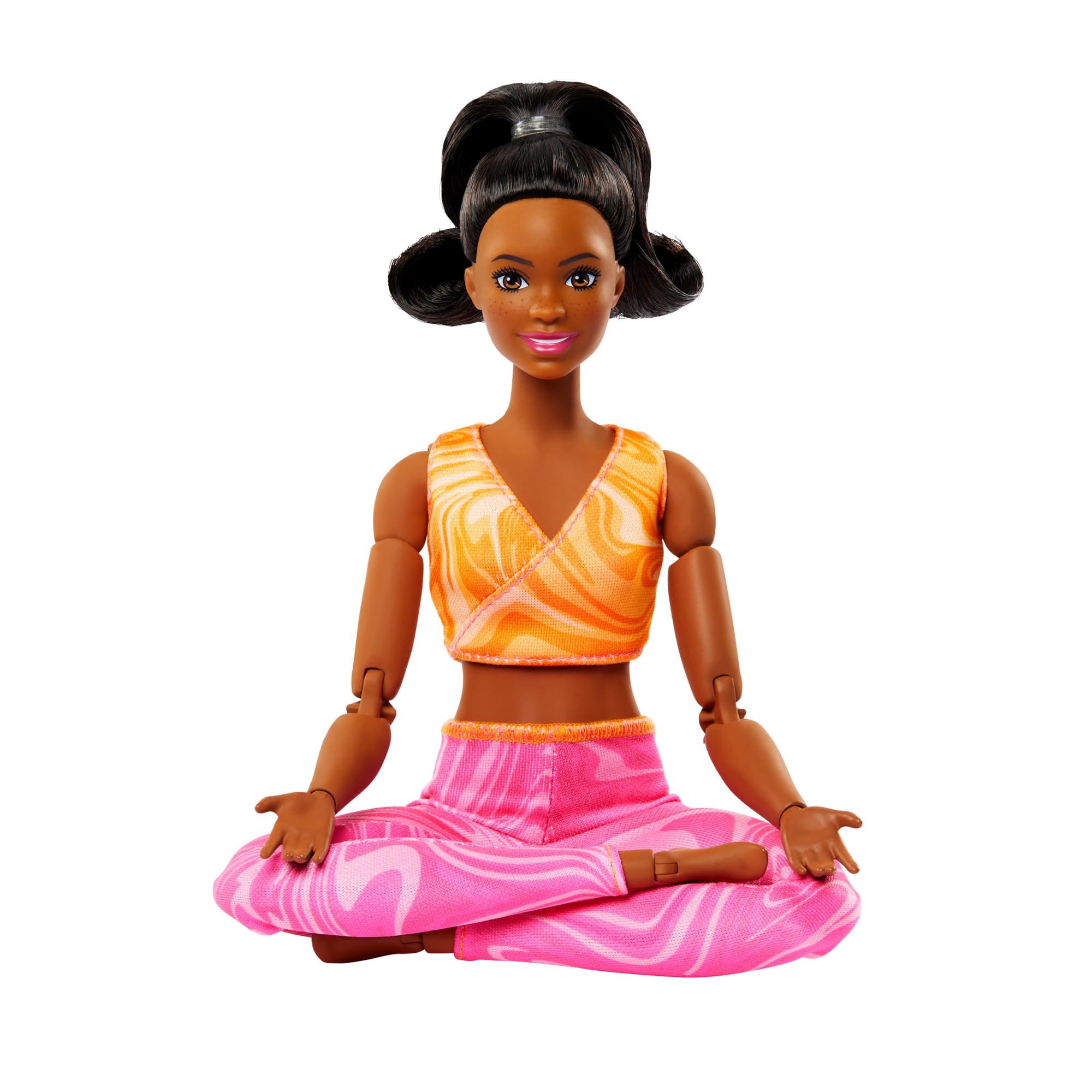 Barbie Made To Move Fashion Doll. Brunette Wearing Removable Sports Top & Pants. 22 Bendable Joints - Image 4