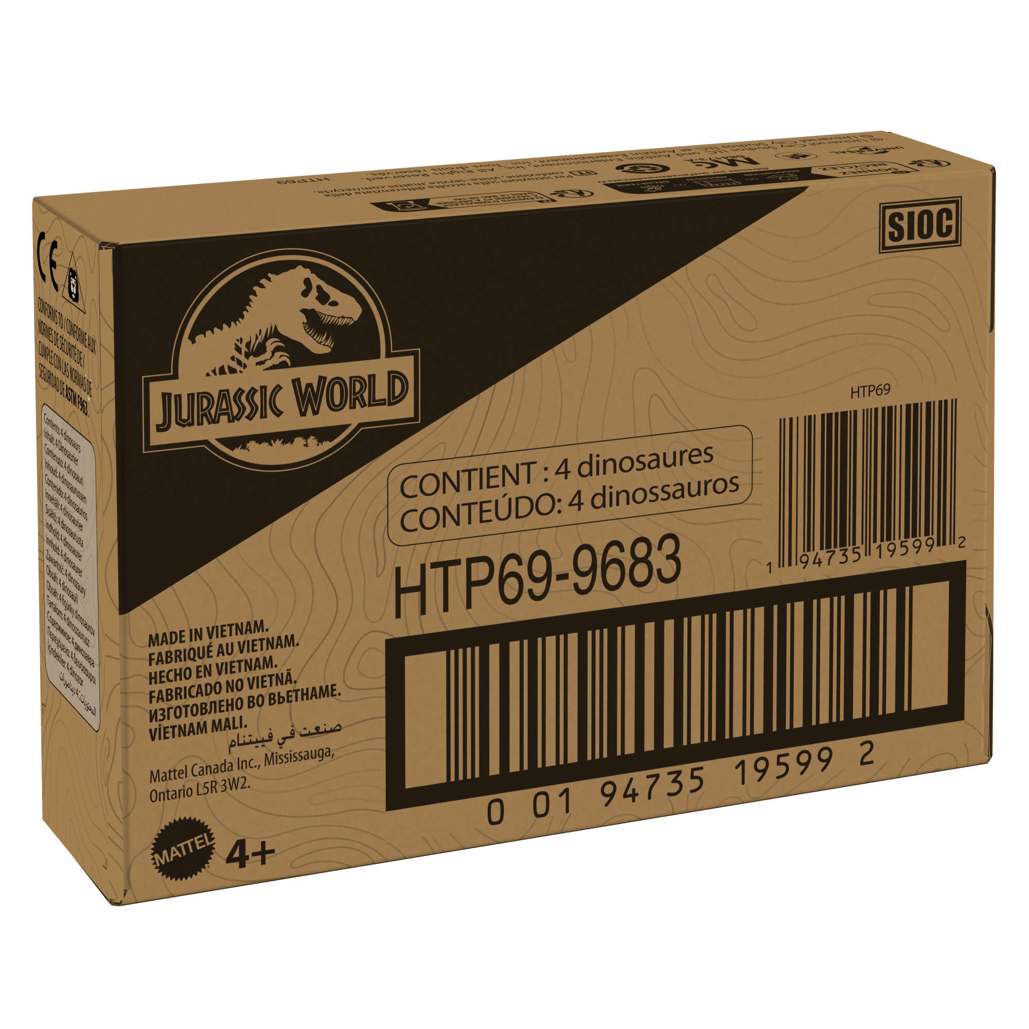 Jurassic World 4-Pack Egg To Dinosaur Transforming Toys Hidden Hatchers - Image 6