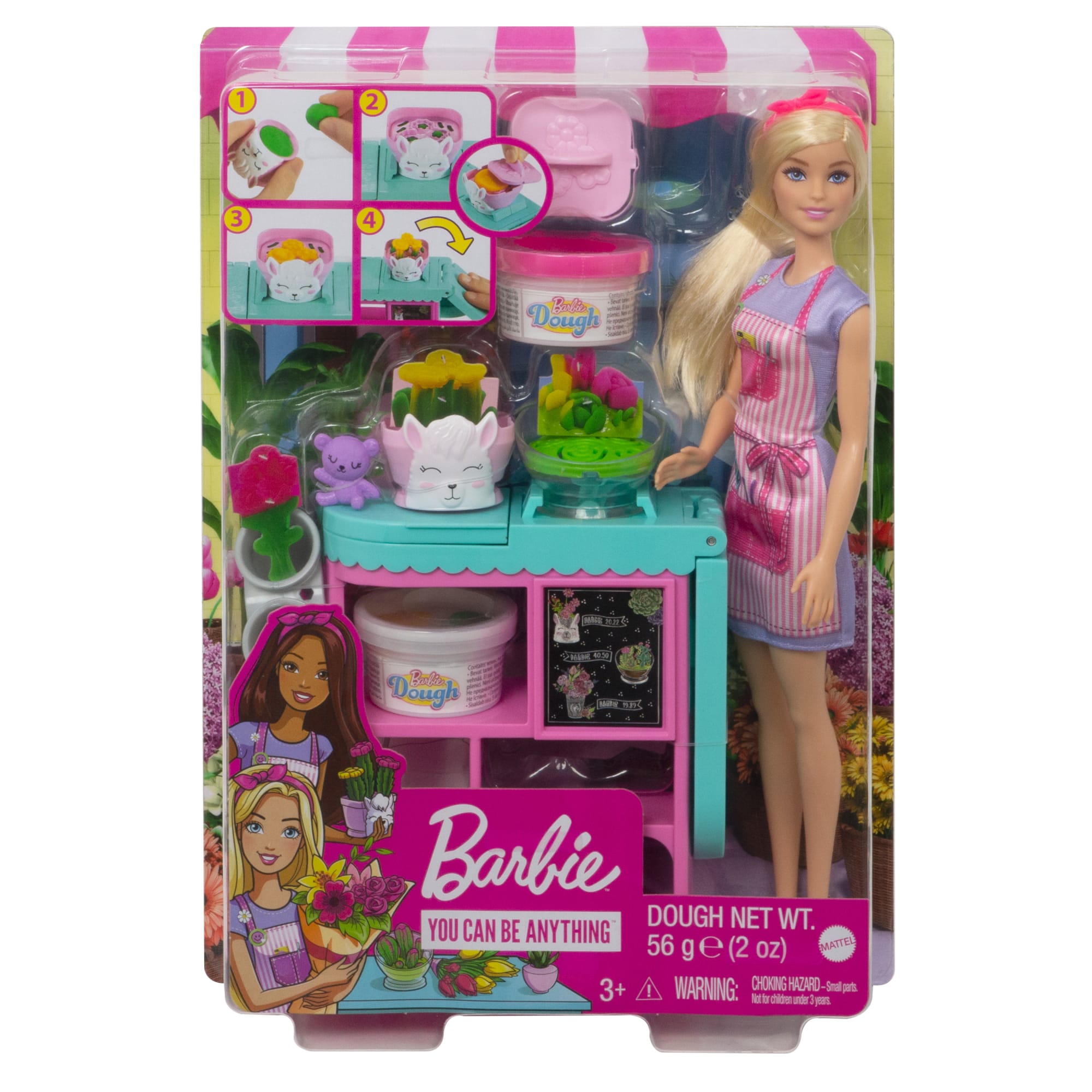 Barbie Florist Playset With Blonde Doll. Dough. Vases & More. Ages 3 & Up - Image 6