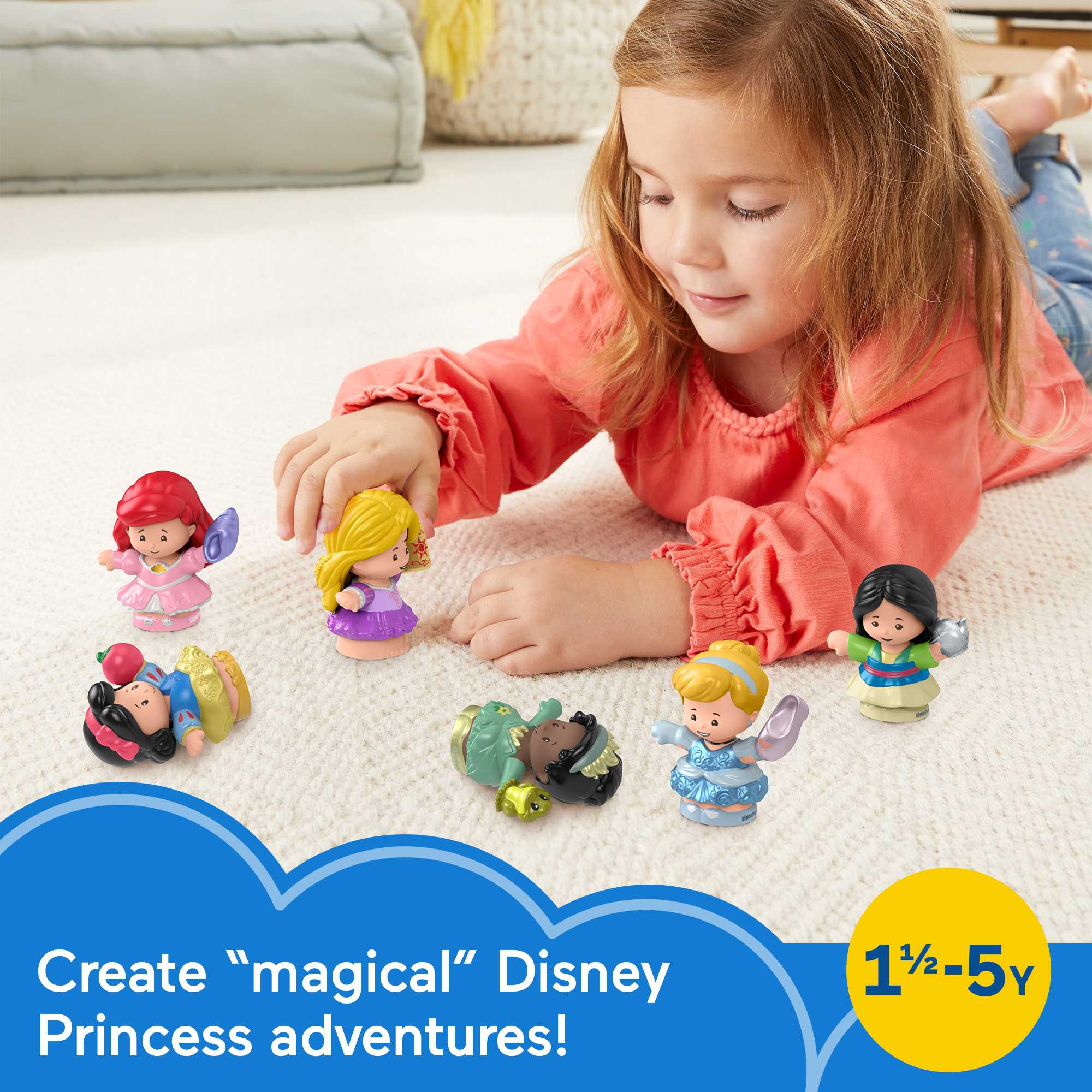 Disney Princess Gift Set Little People Character Figures For Toddlers. 6 Pieces - Image 3