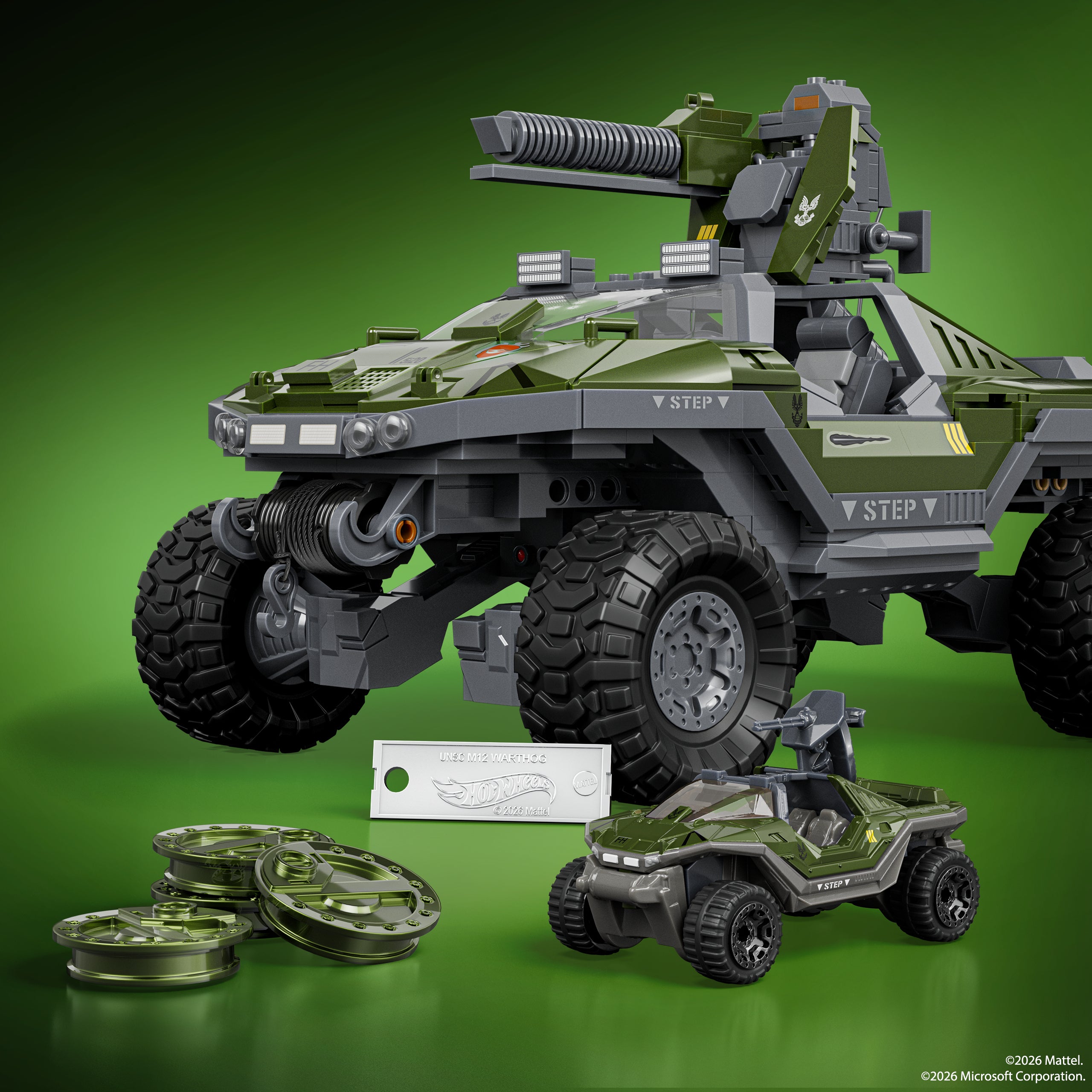 Mattel Brick Shop Hot Wheels Elite Halo® UNSC M12 Warthog. Juguete de Construcción con Detalles Auténticos y Personalización (935 piezas) para Adultos Coleccionistas - Image 5