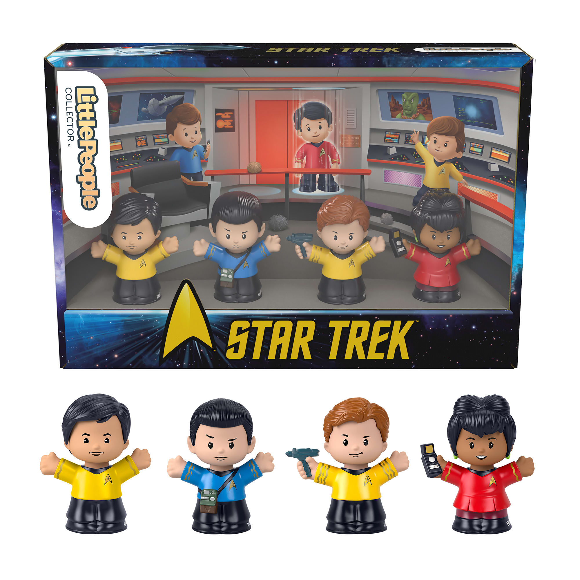 Little People Collector Star Trek Special Edition Set For Fans. 4 Figures in Gift Package