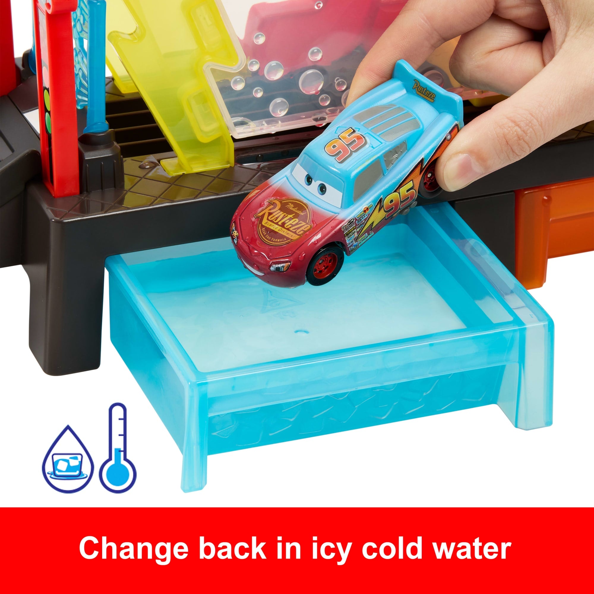 Disney And Pixar Cars Color Changers Race Ready Car Wash Playset & Color Changing Lightning Mcqueen - Image 5