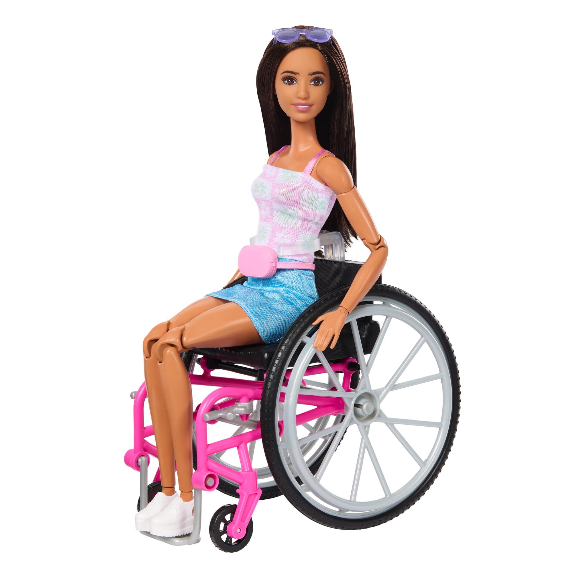 Barbie Doll & Service Dog Playset With Wheelchair. Ramp & Accessories. Brunette Fashion Doll - Image 2
