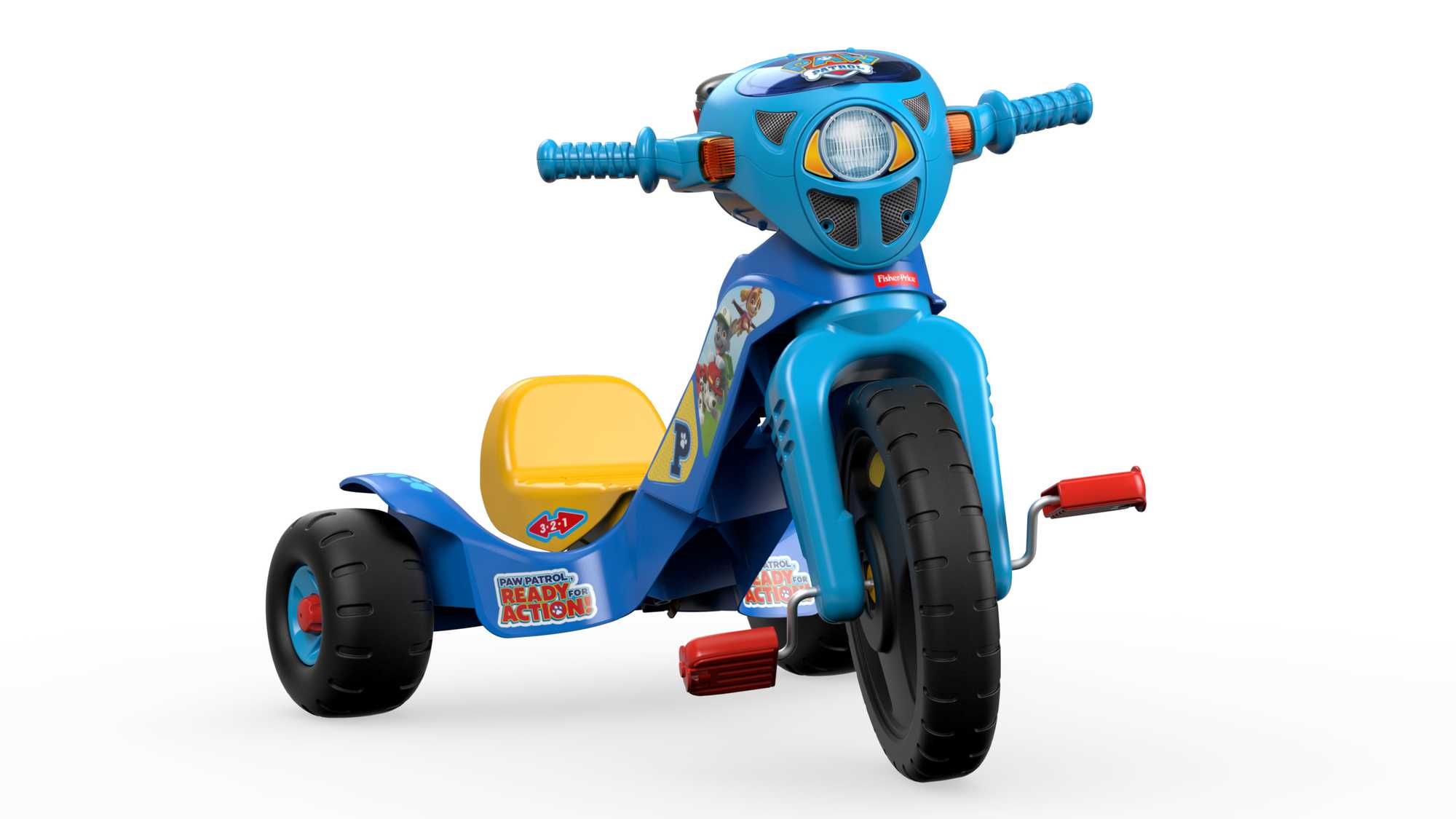 Fisher-Price Paw Patrol Lights & Sounds Trike Push & Pedal Ride-On Toddler Tricycle - Image 5