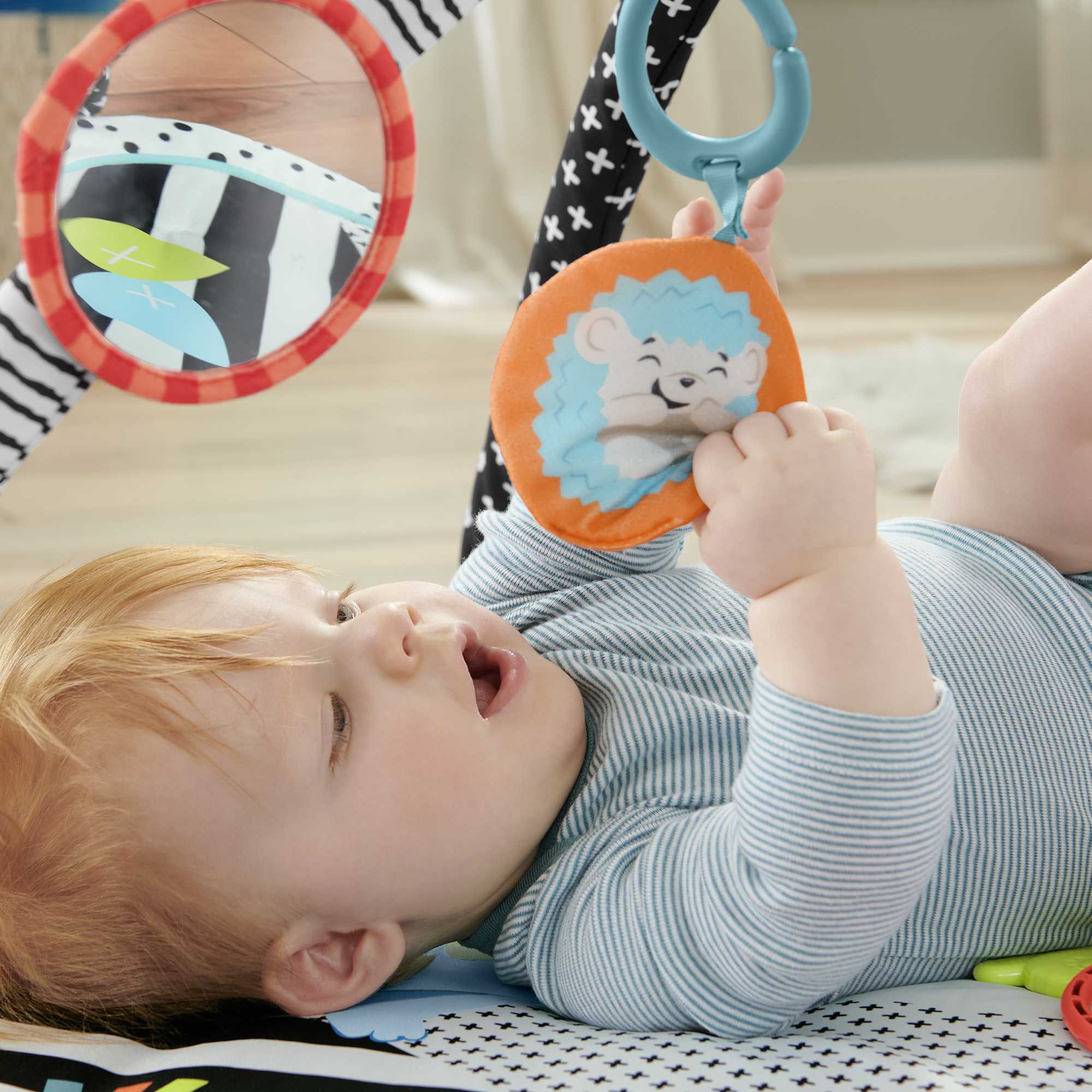 Fisher-Price 3-in-1 Music Glow & Grow Gym. Baby Playmat With Lights & Newborn Sensory Toys - Image 3