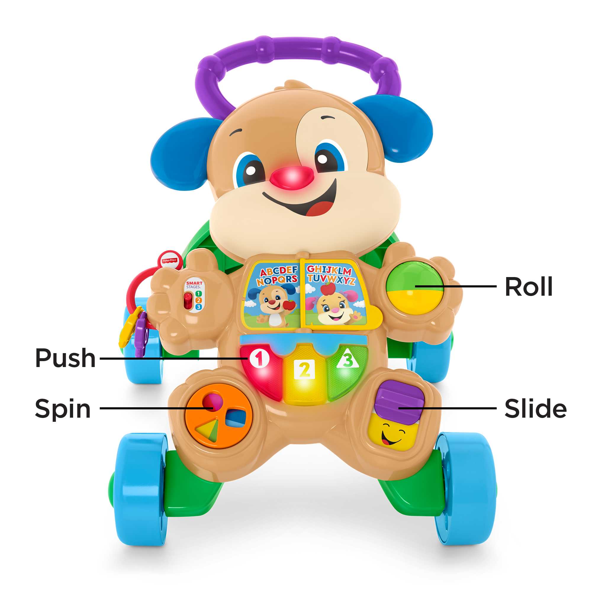 Fisher-Price Laugh & Learn Smart Stages Learn With Puppy Walker Baby & Toddler Toy - Image 5