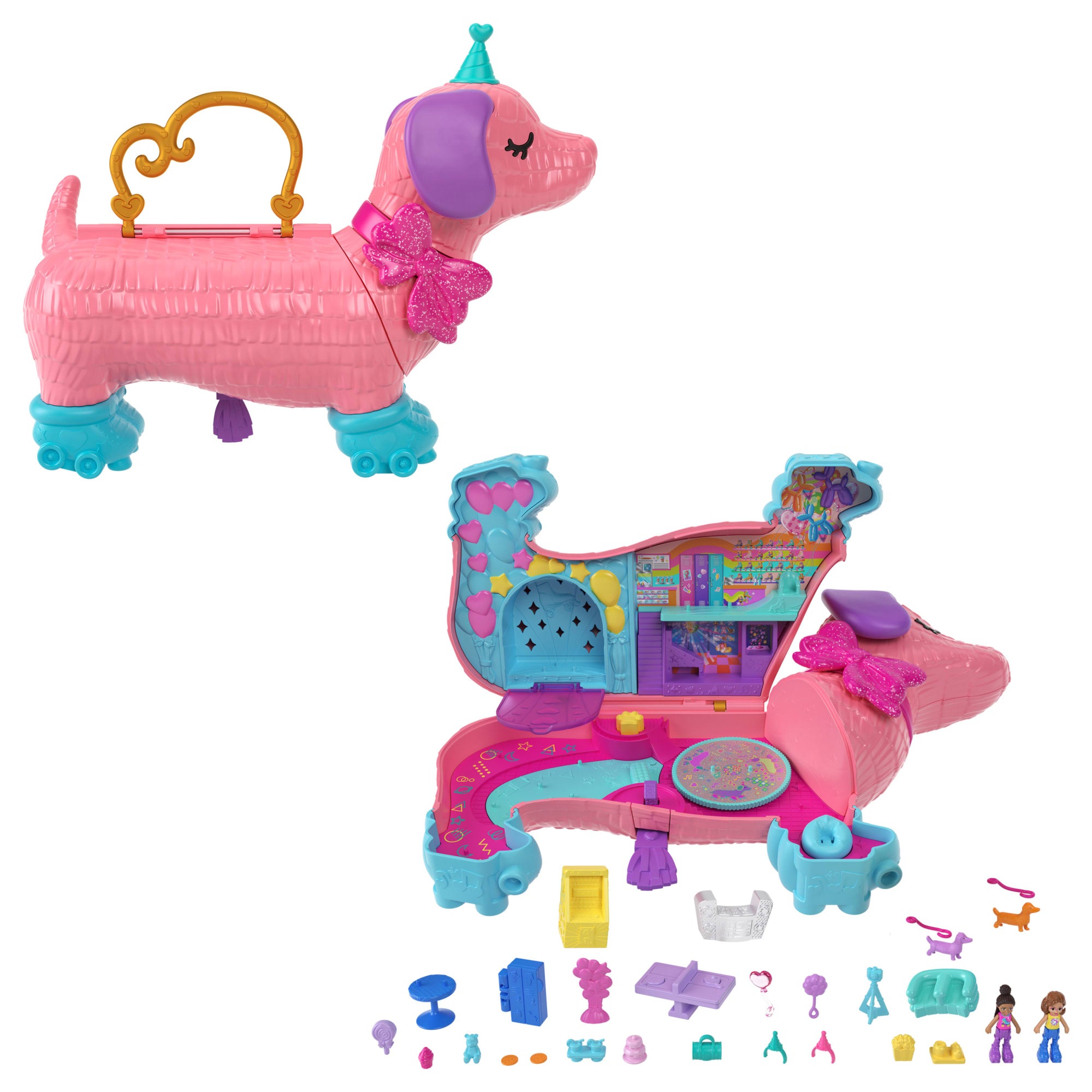Polly Pocket La Fête des Chiots. 2 Poupées
