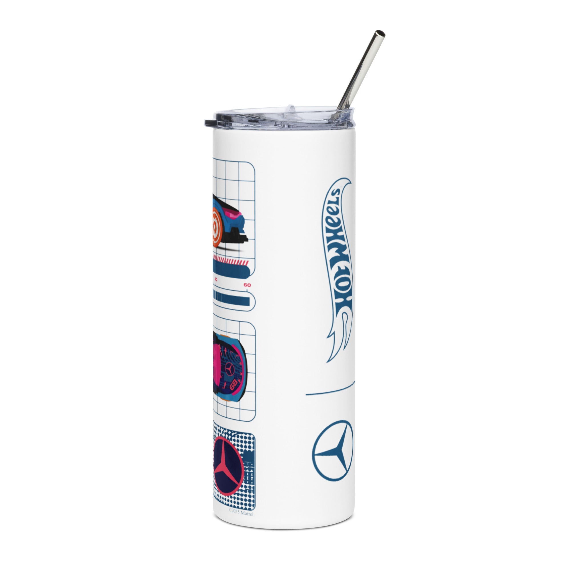 Hot Wheels x Mercedes Benz White Tumbler - Image 3
