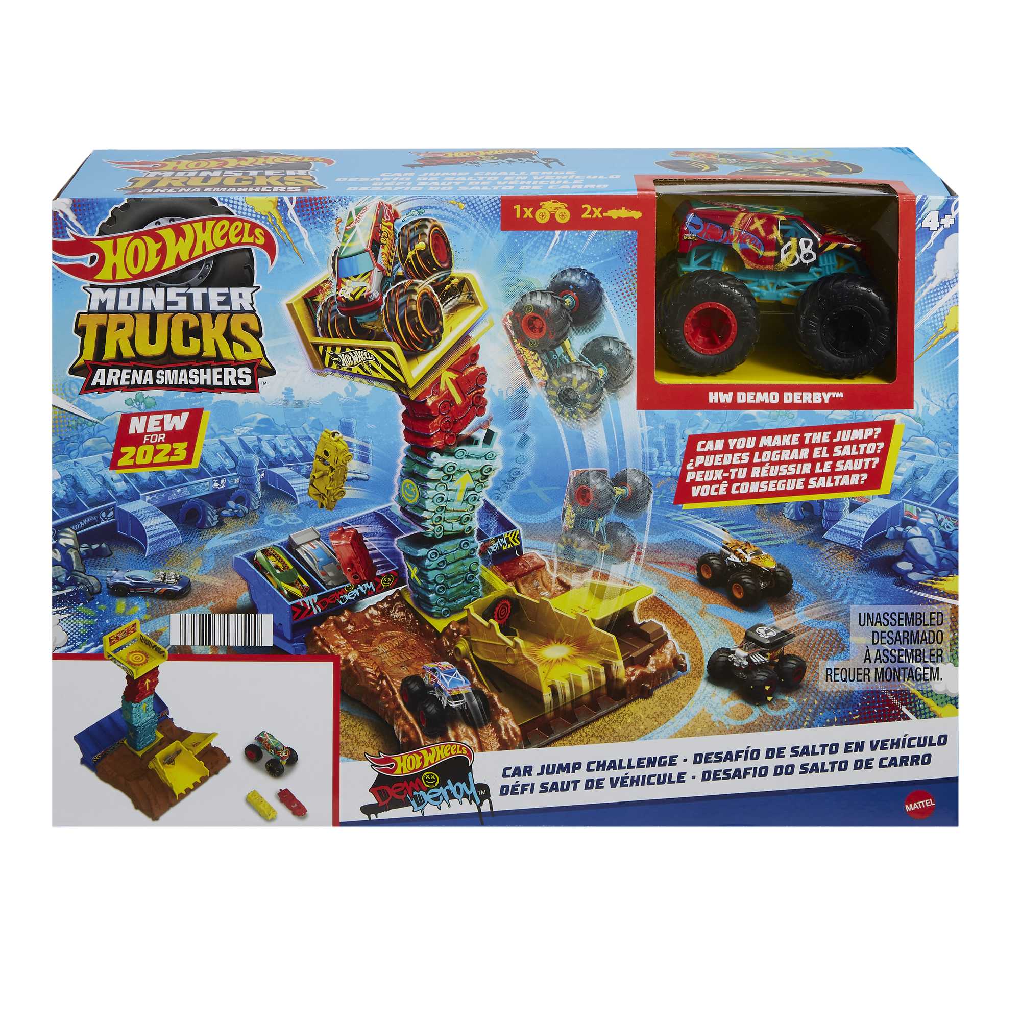 Hot Wheels Monster Trucks. Arena Smashers Demo Derby Car Jump Challenge - Image 6
