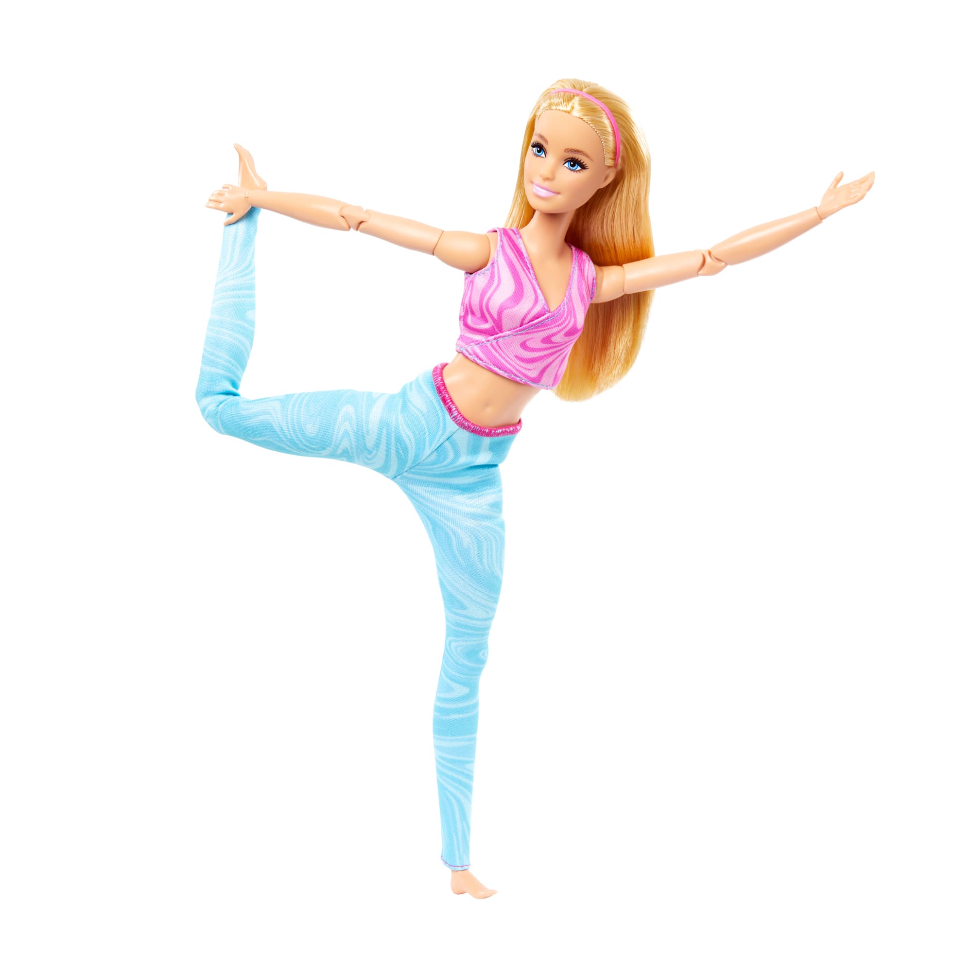 Barbie Made To Move Fashion Doll. Blonde Wearing Removable Sports Top & Pants. 22 Bendable Joints - Image 4