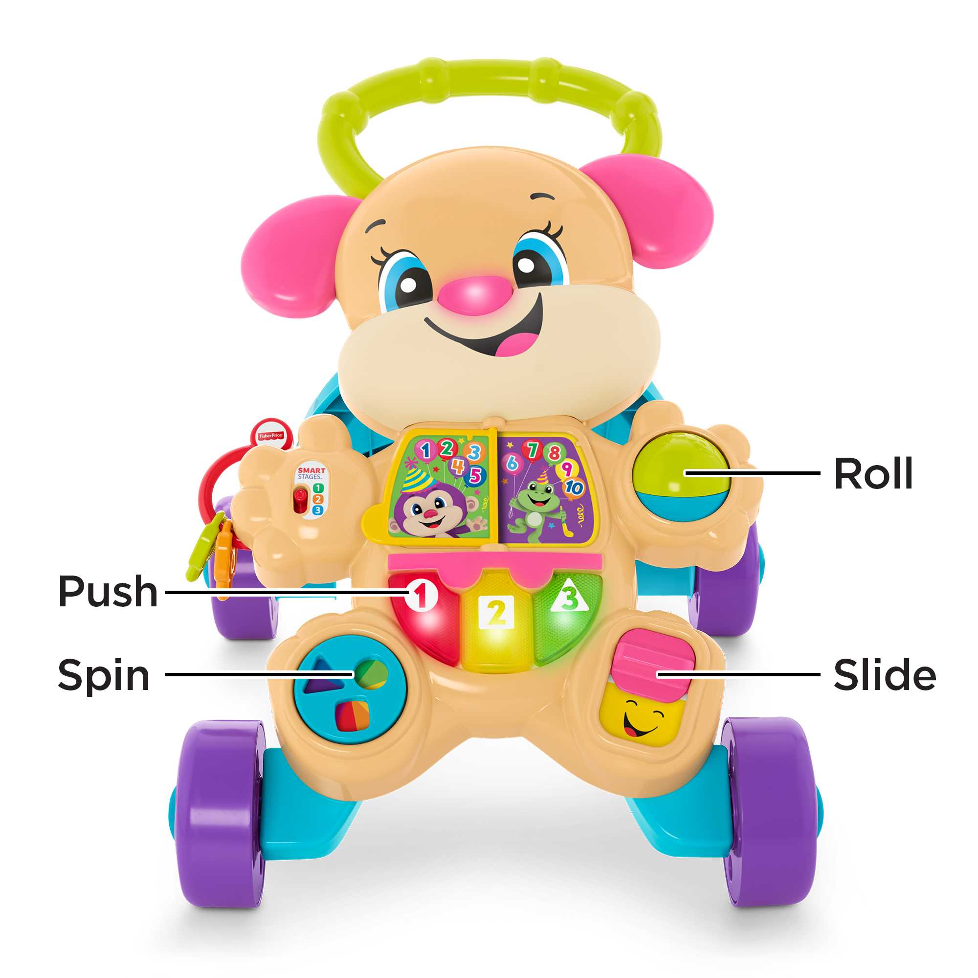 Fisher-Price Laugh & Learn Smart Stages Learn With Sis Walker Baby & Toddler Educational Toy - Image 5