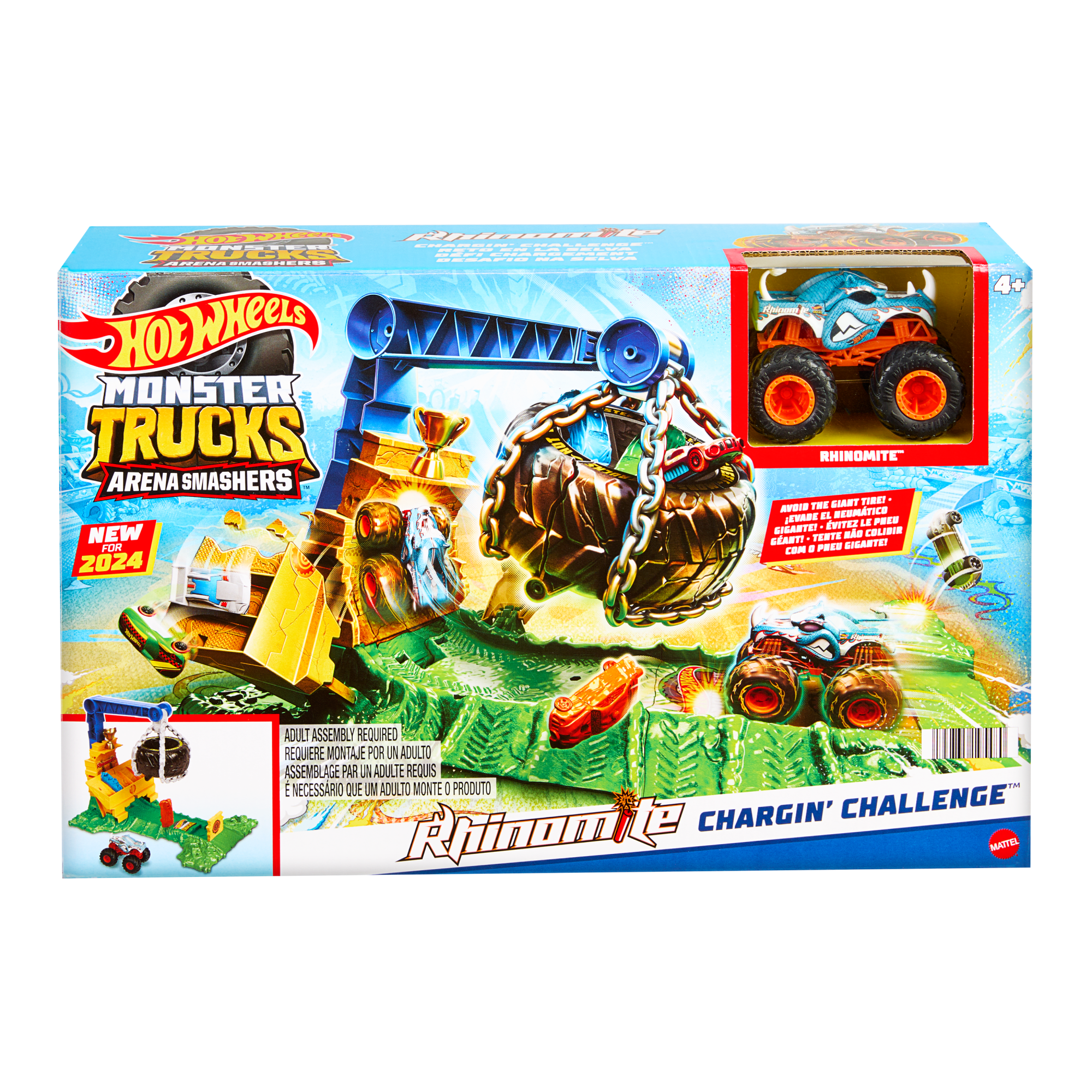 Hw Monster Trucks Coffret de Jeu Défi à Plein Gaz Rhinomite - Image 6