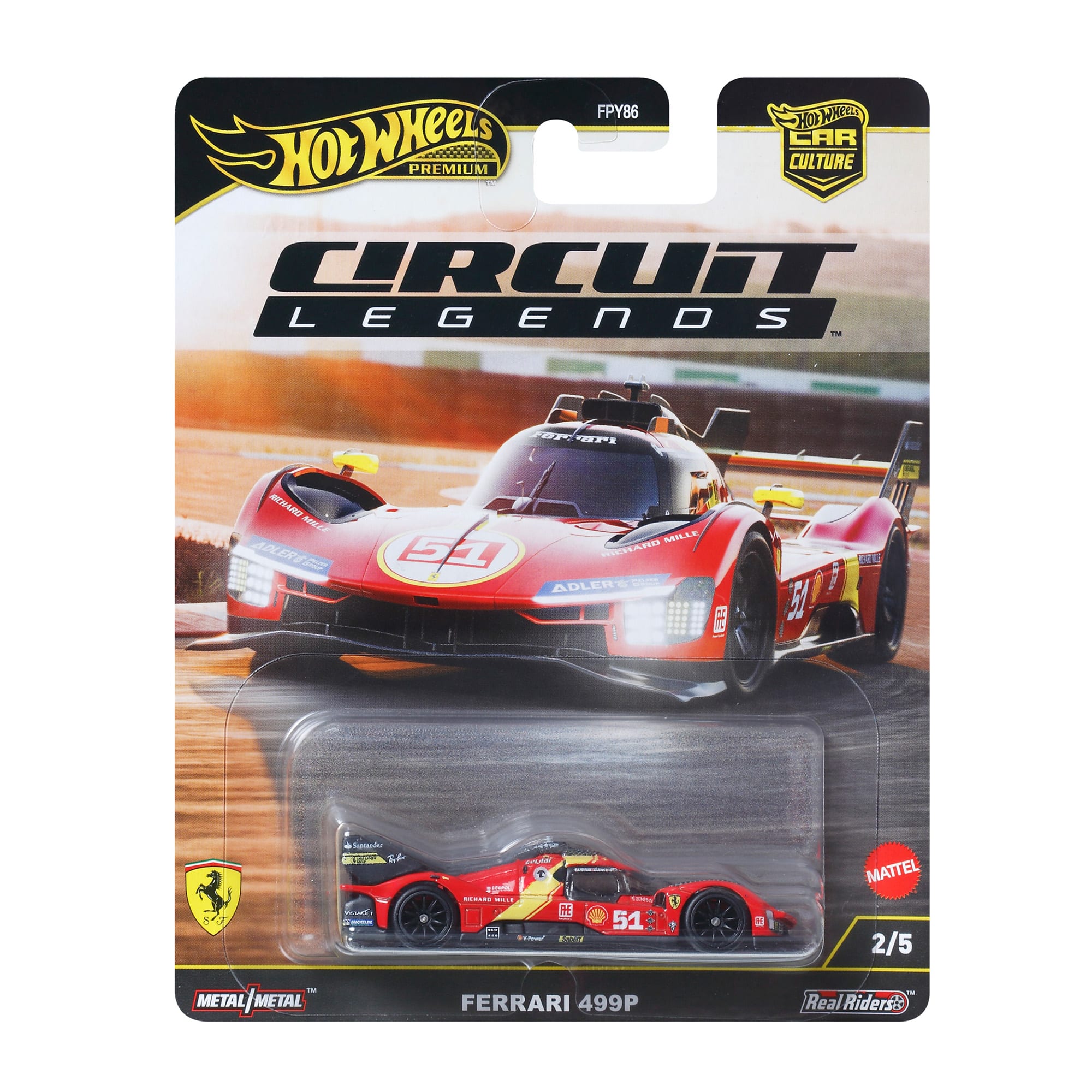 Hot Wheels Premium Car Circuit Legends Ferrari 499P - Image 7