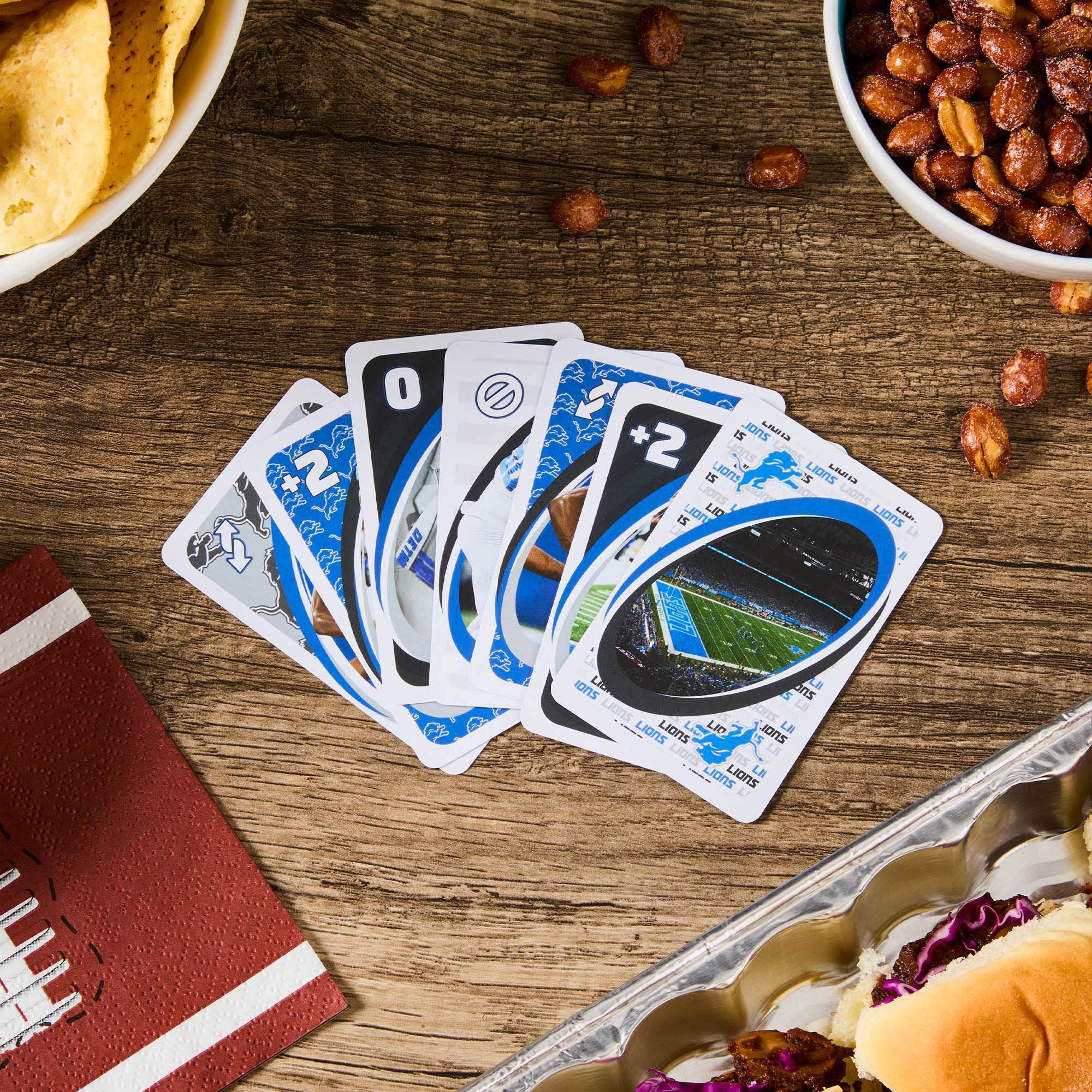 UNO Fandom NFL Detroit Lions Game Deck - Image 4