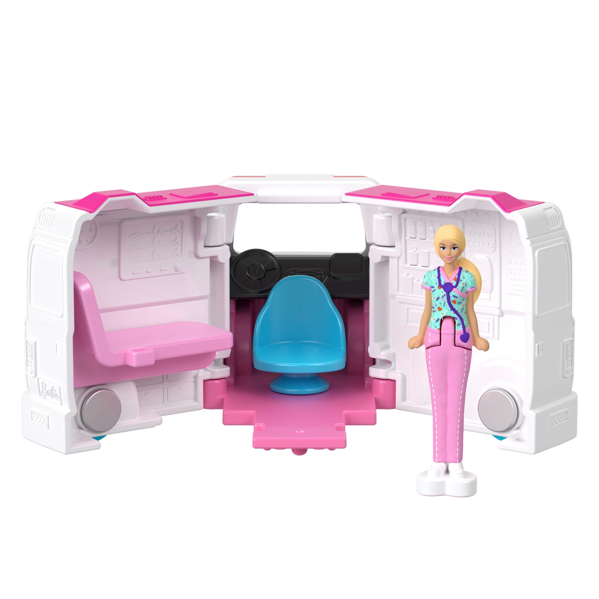 Barbie Mini Barbieland Coffret et Poupée Véhicule Médical - Image 4