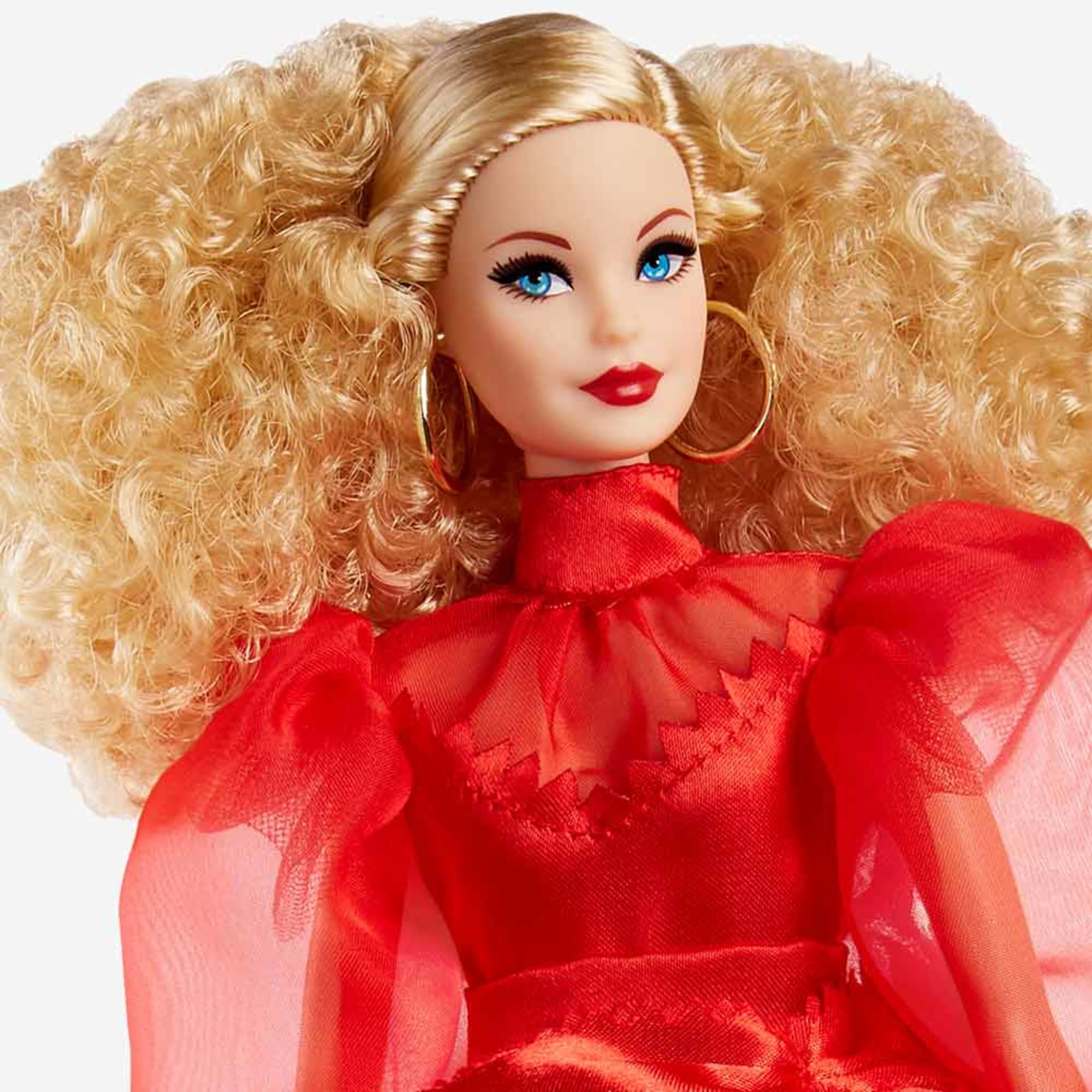 Barbie Collector Mattel 75th Anniversary Doll (12-in Blonde) in Red Gown - Image 4