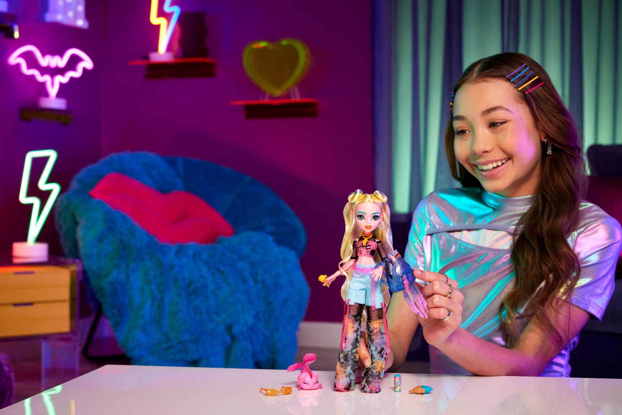 Monster High-Poupée Lagoona Blue-Poupée Avec Animal et Accessoires - Image 2