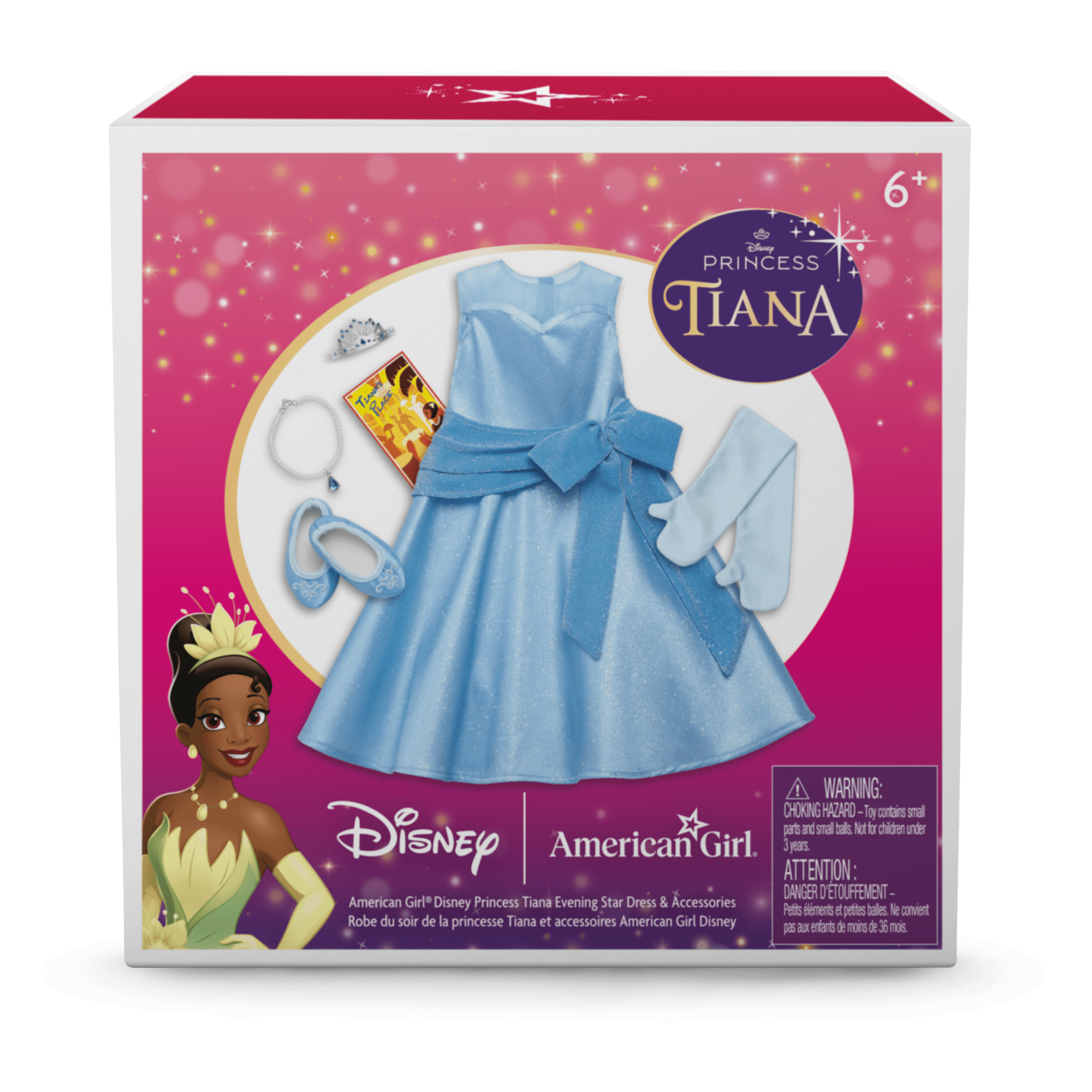 American Girl® Disney Princess Tiana Evening Star Dress & Accessories for 18-inch Dolls - Image 9