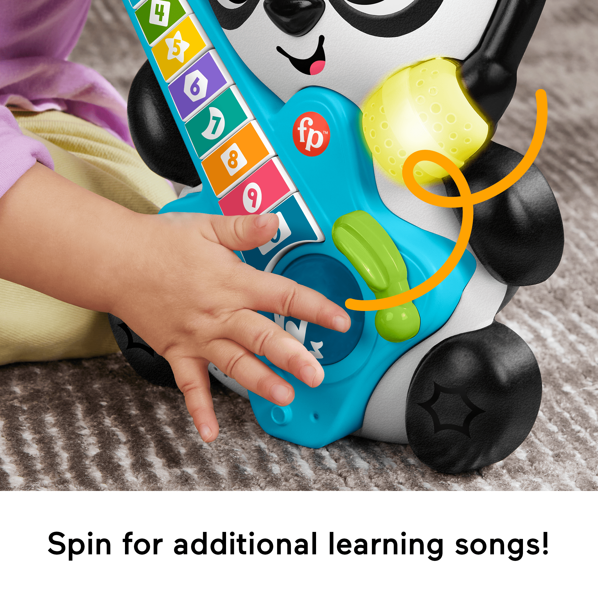 Fisher-Price Link Squad Jam & Count Panda Baby Learning Toy With Music & Lights - Image 4
