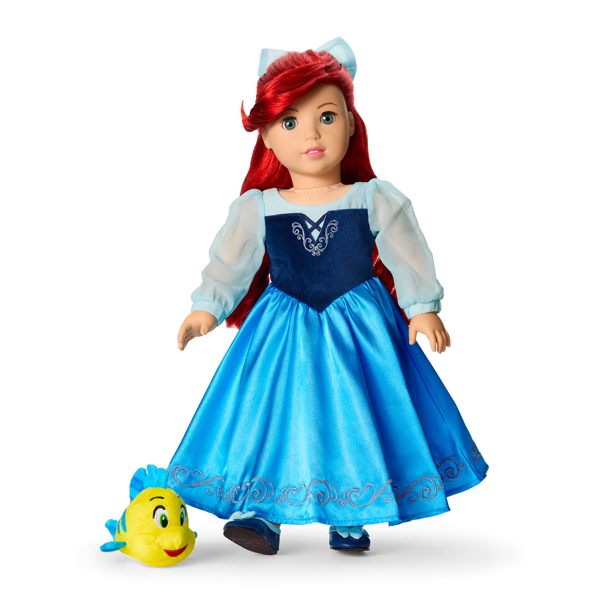 American Girl® Disney Princess Ariel Day Dress. Flounder & Accessories for 18-inch Dolls - Image 2
