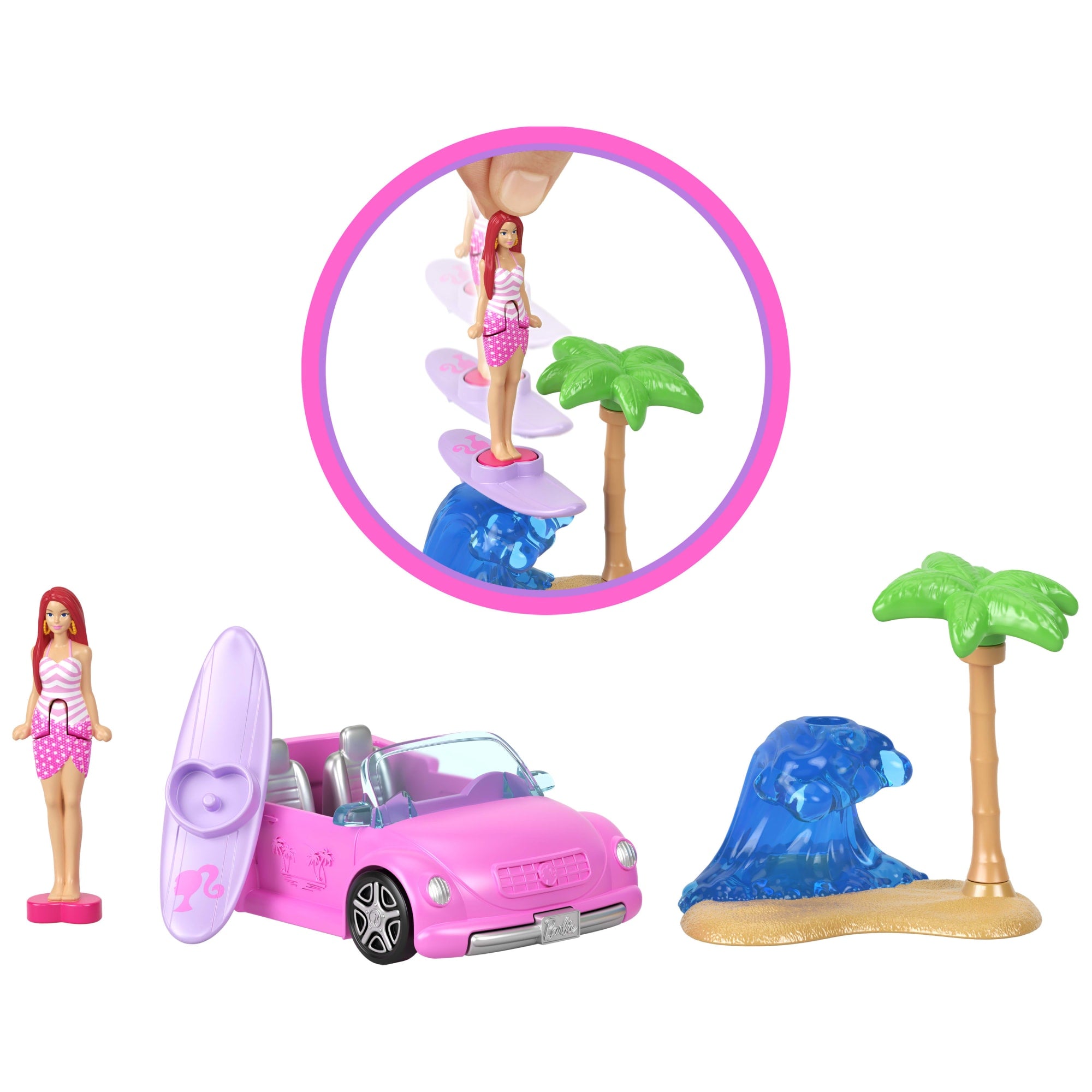 Barbie Mini BarbieLand Veículo para Boneca Conversível Rosa com Mini Boneca - Image 3