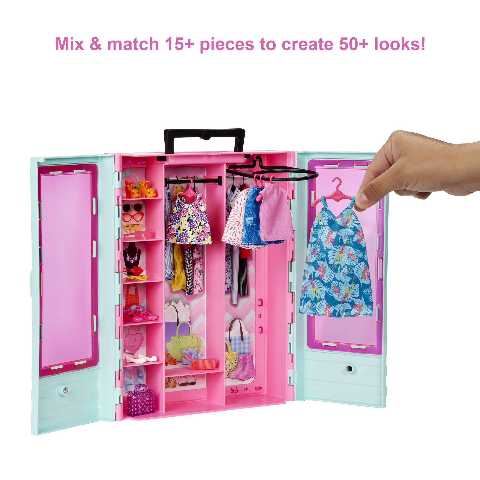 Barbie Closet Playset With 3 Outfits & Accessories. 3 To 8 Years - Image 2