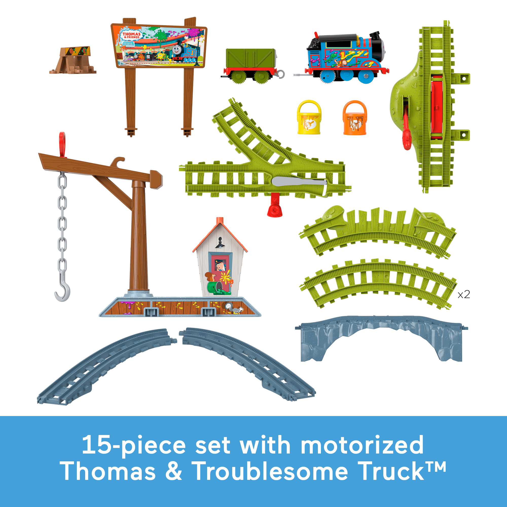 Thomas & Friends Paint Delivery Motorized Train And Track Set For Preschool Kids - Image 5