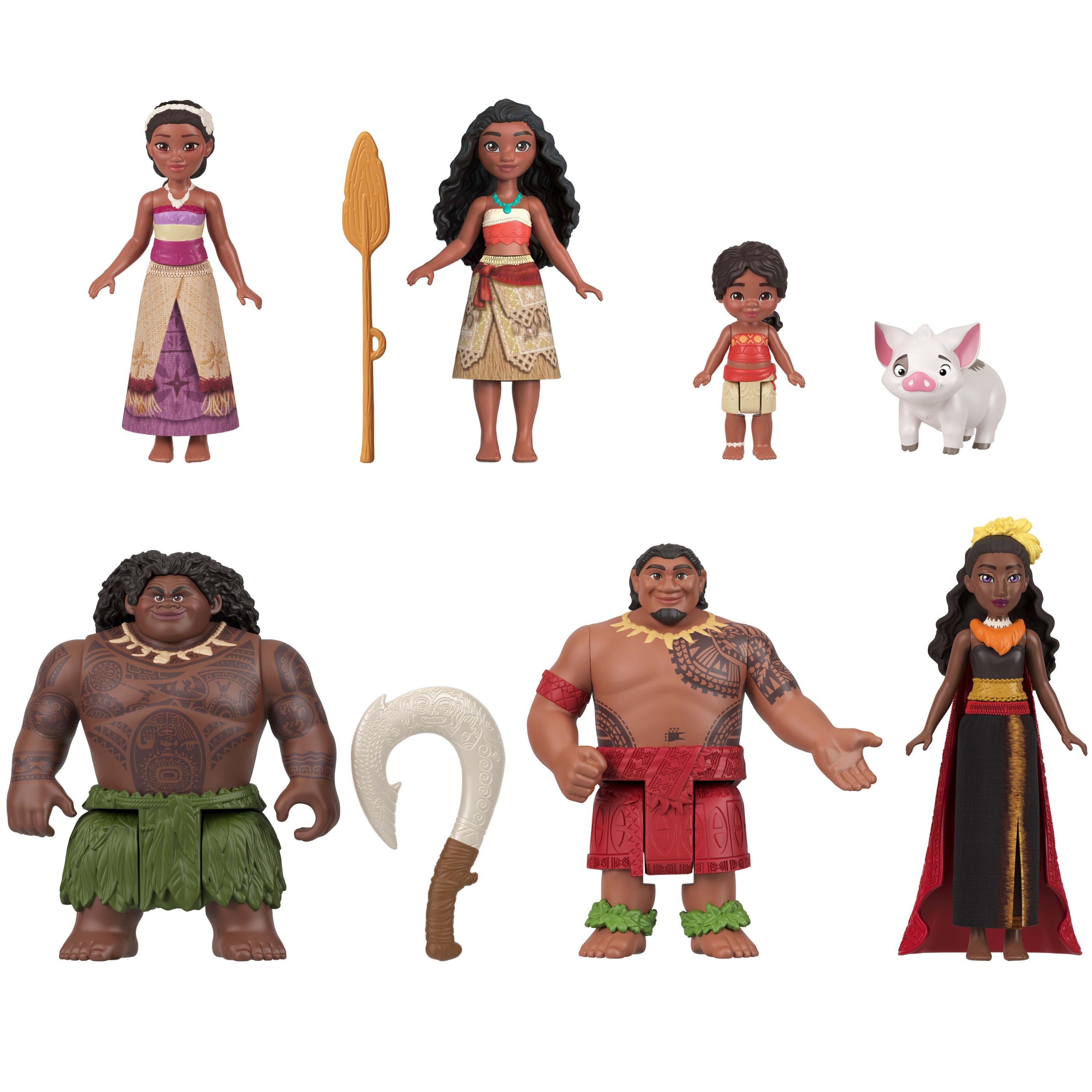 Disney Moana 2 Toys. Moana's Adventure Set With 6 Small Dolls & 2 Accessories - Image 3