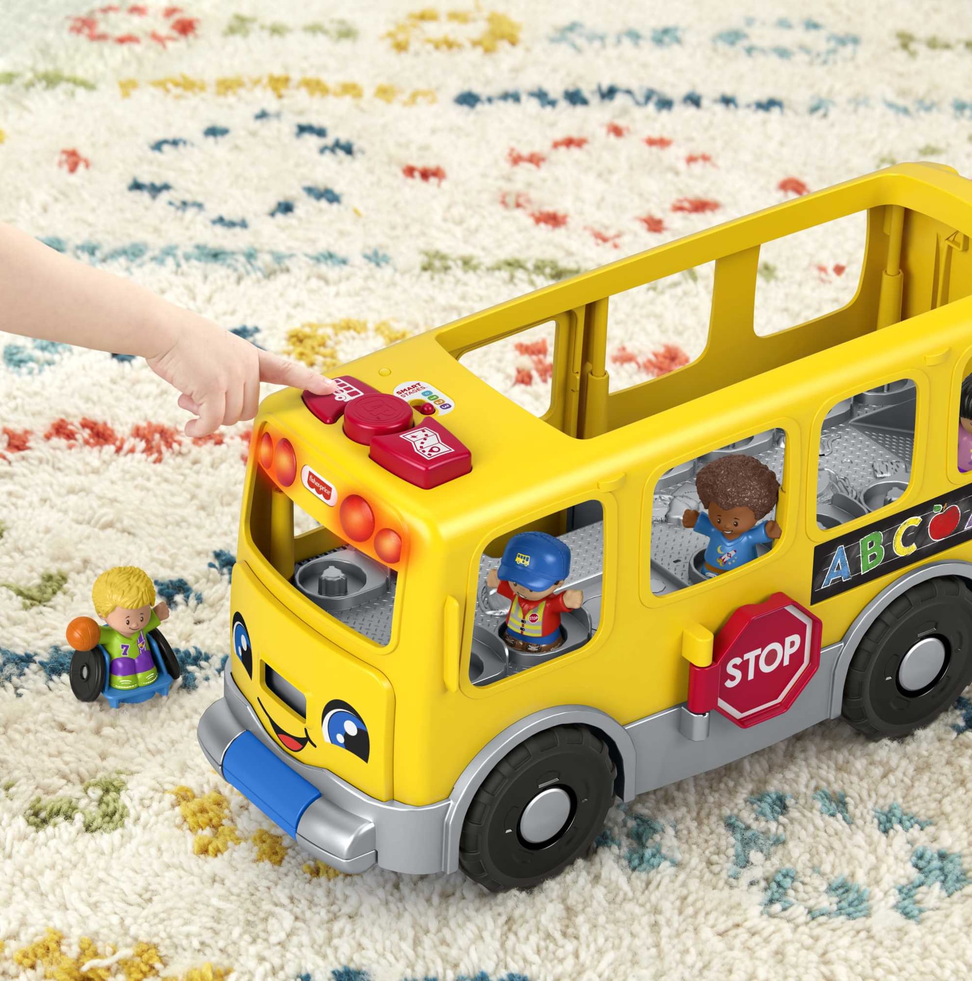 Fisher-Price Little People Gros Autobus Scolaire Jaune Version Anglaise et Française - Image 3